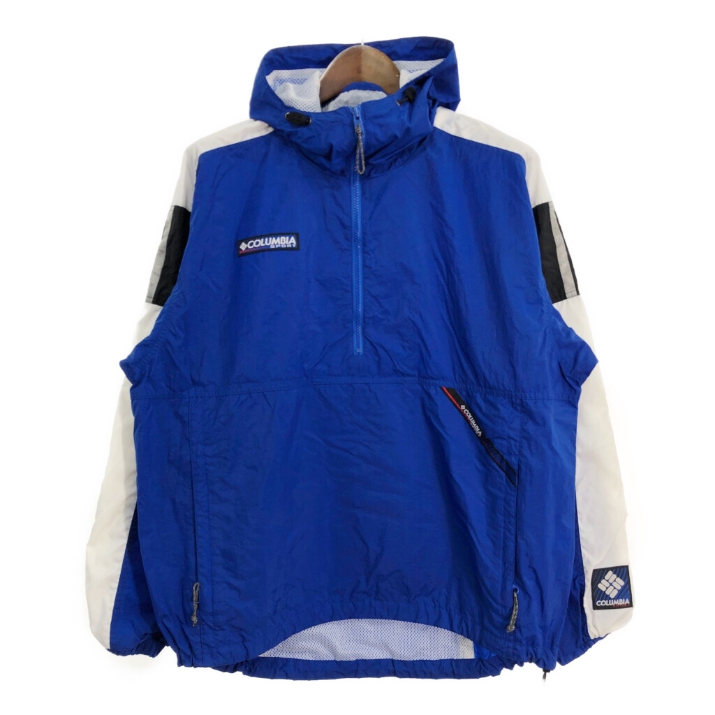 Columbia コロンビア アノラックパーカー アウトドア ブルー (メンズ L) 中古 古着 S7084拍卖
