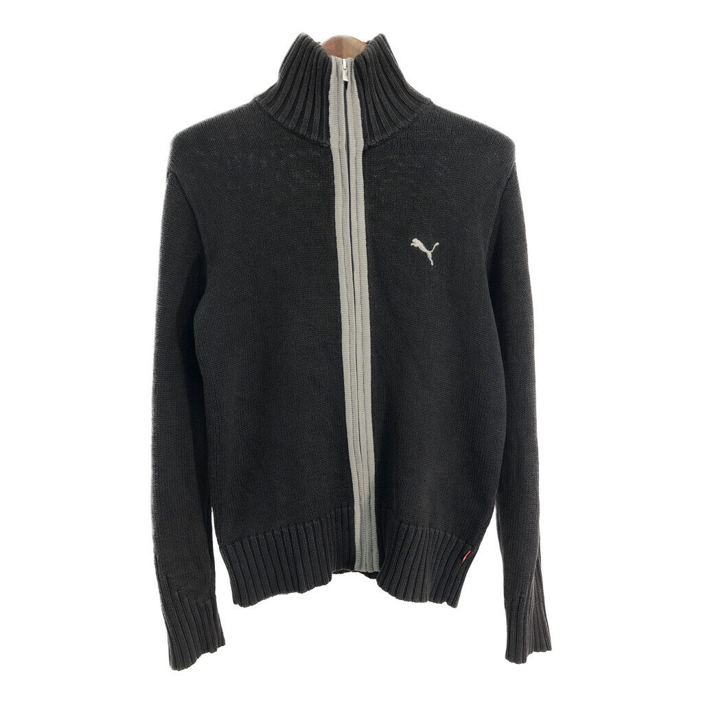 PUMA プーマ ドライバーズニットセーター スポーツ ブラック (メンズ M) 中古 古着 S7291拍卖