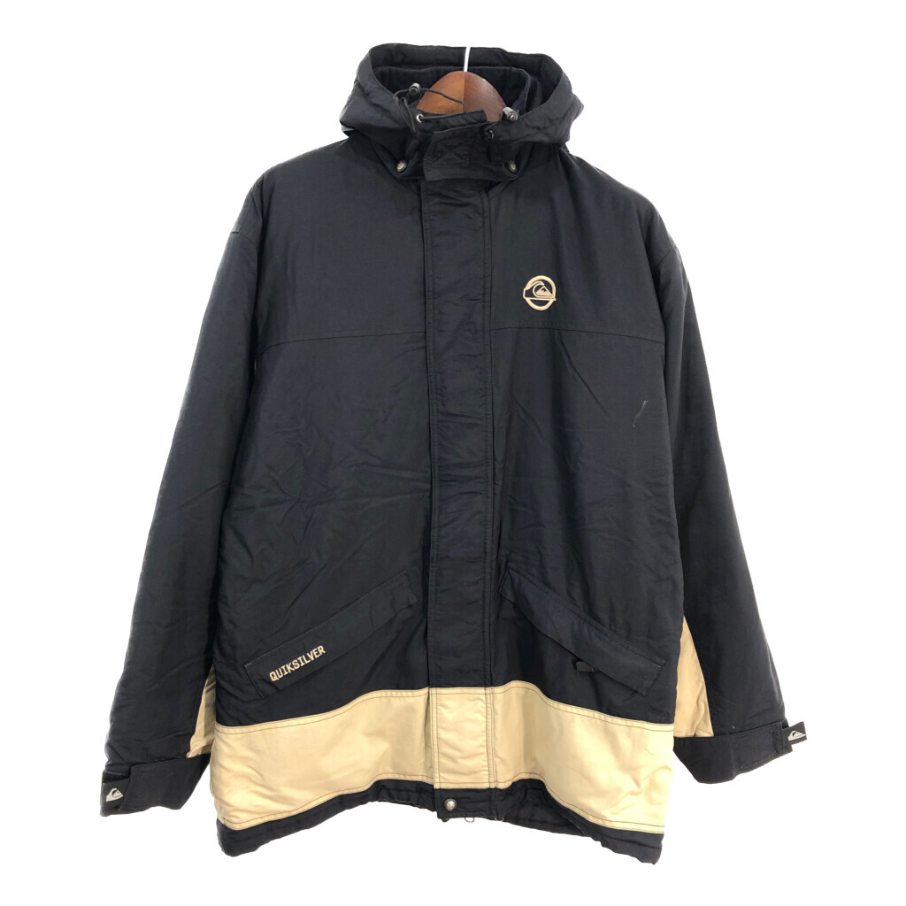 00年代 Quiksilver クイックシルバー 中綿 ナイロンジャケット ブラック (メンズ L) 中古 古着 S4195拍卖