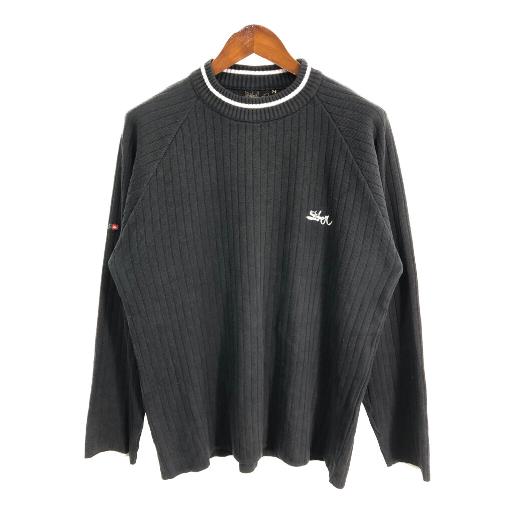 00年代 Quiksilver クイックシルバー リブニット セーター ブラック (メンズ XL) 中古 古着 S4261拍卖