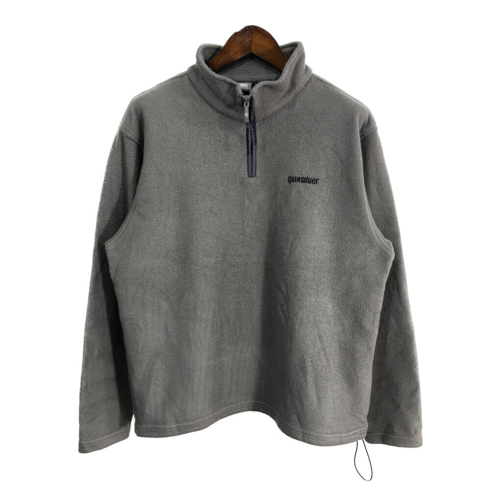 Quiksilver クイックシルバー ハーフジップ フリースジャケット グレー (メンズ L) 中古 古着 S4278拍卖