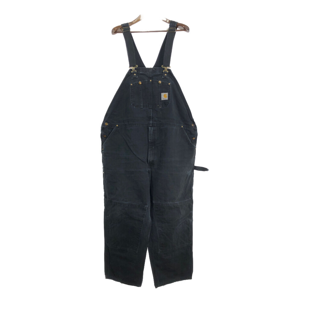 Carhartt カーハート ダック ダブルニー ペインターパンツ 大きいサイズ ワーク ブラック (メンズ W48 L28相当) 中古 古着 S4598拍卖