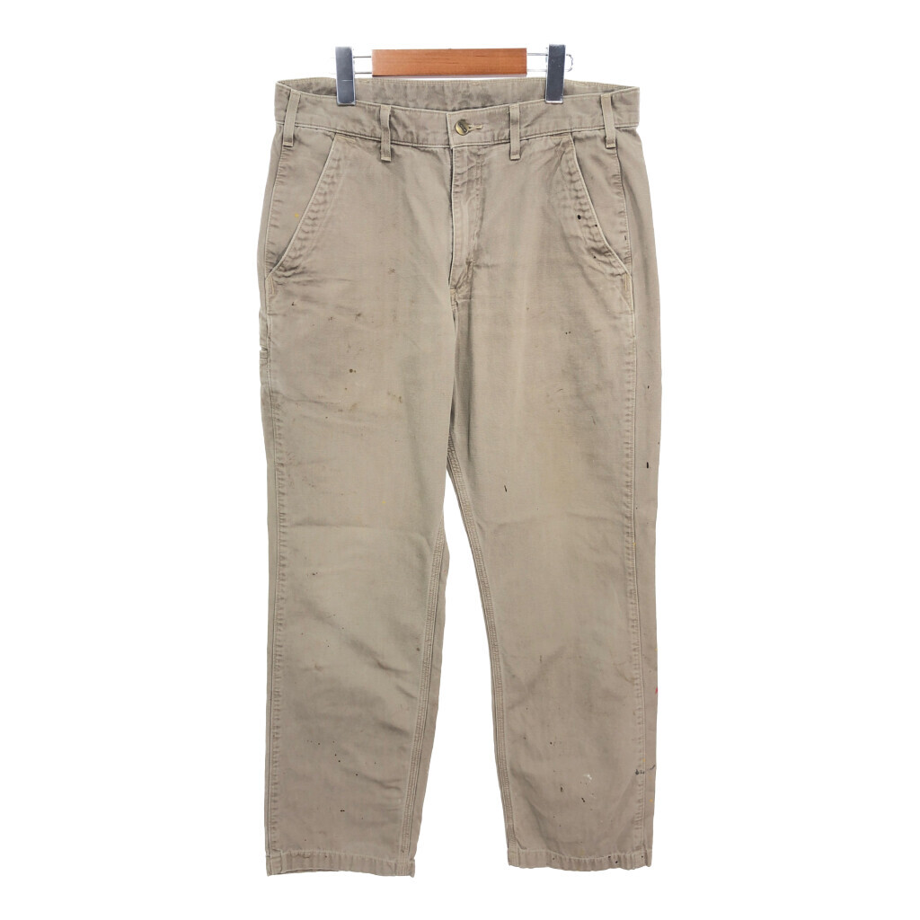 Carhartt カーハート ダック ペインターパンツ ワーク ベージュ (メンズ W34 L32) 中古 古着 S1698拍卖