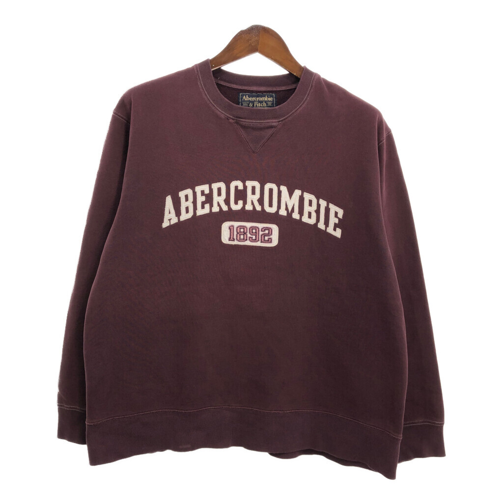 00年代 Abercrombie & Fitch アバクロンビーアンドフィッチ スウェット ワインレッド (メンズ XL) 中古 古着 S1833拍卖