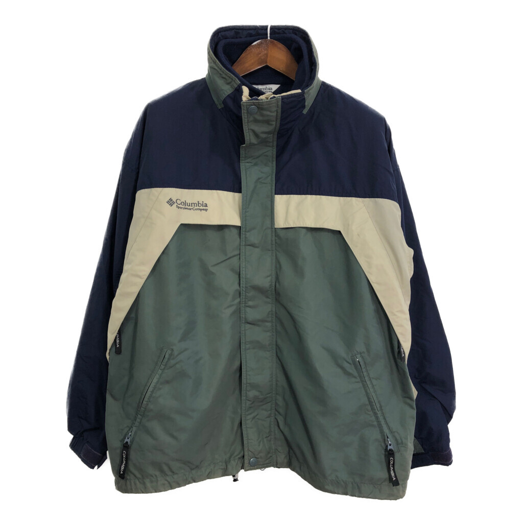 00年代 Columbia コロンビア ナイロンジャケット アウトドア グリーン (メンズ XL) 中古 古着 S2812拍卖