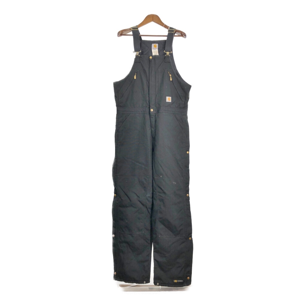 Carhartt カーハート ナイロン ビブオーバーオール ブラック (メンズ W34 L34) 中古 古着 R7980拍卖