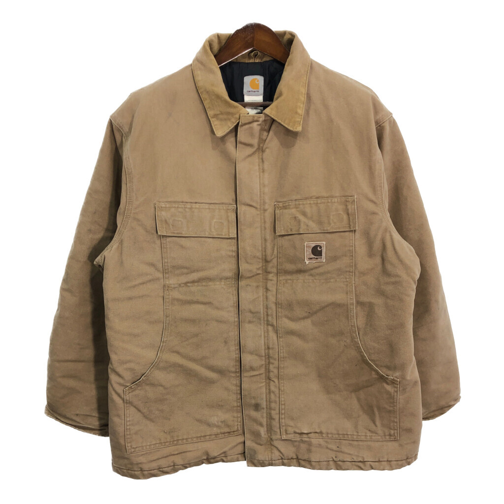 00年代 Carhartt カーハート トラディショナルジャケット ワークジャケット ベージュ (メンズ XL REGULAR) 中古 古着 R8586拍卖