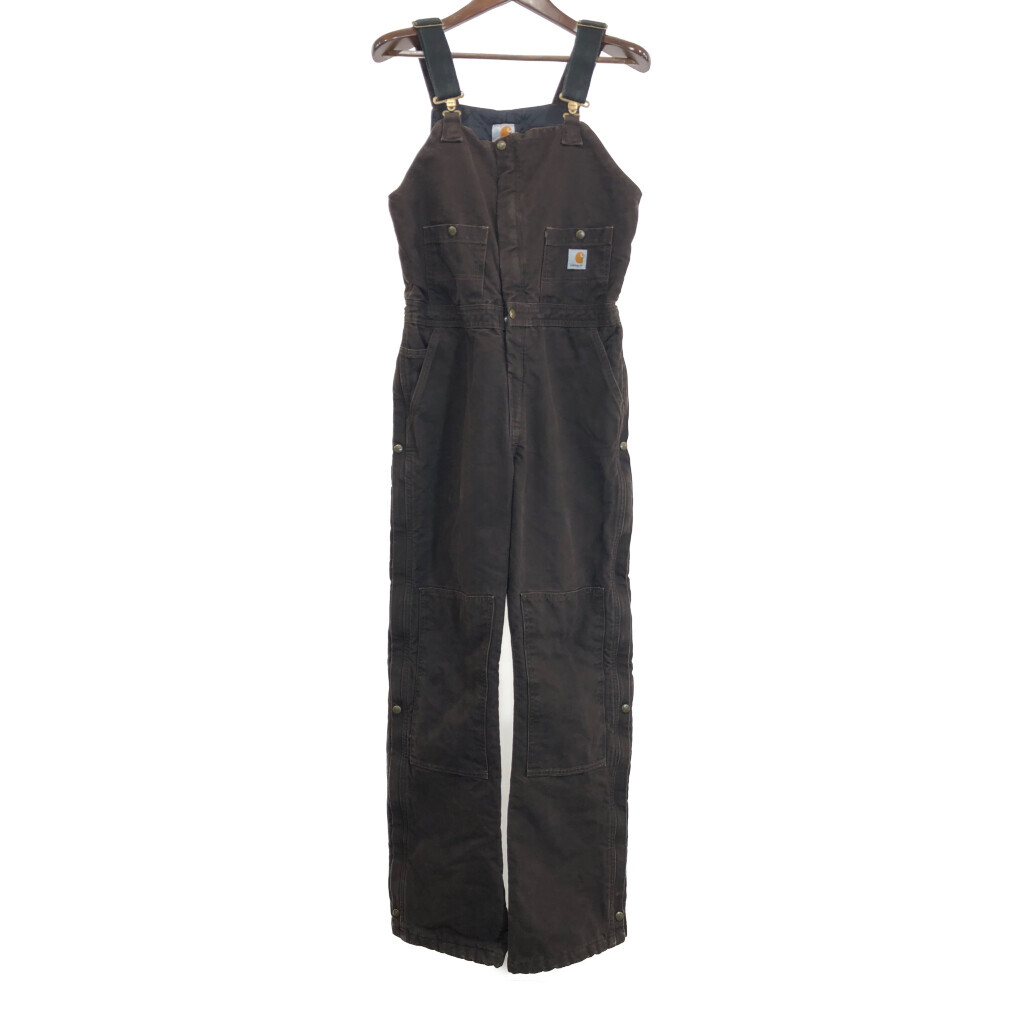 Carhartt カーハート オーバーオール ブラウン (レディース 6×34) 中古 古着 R9498拍卖