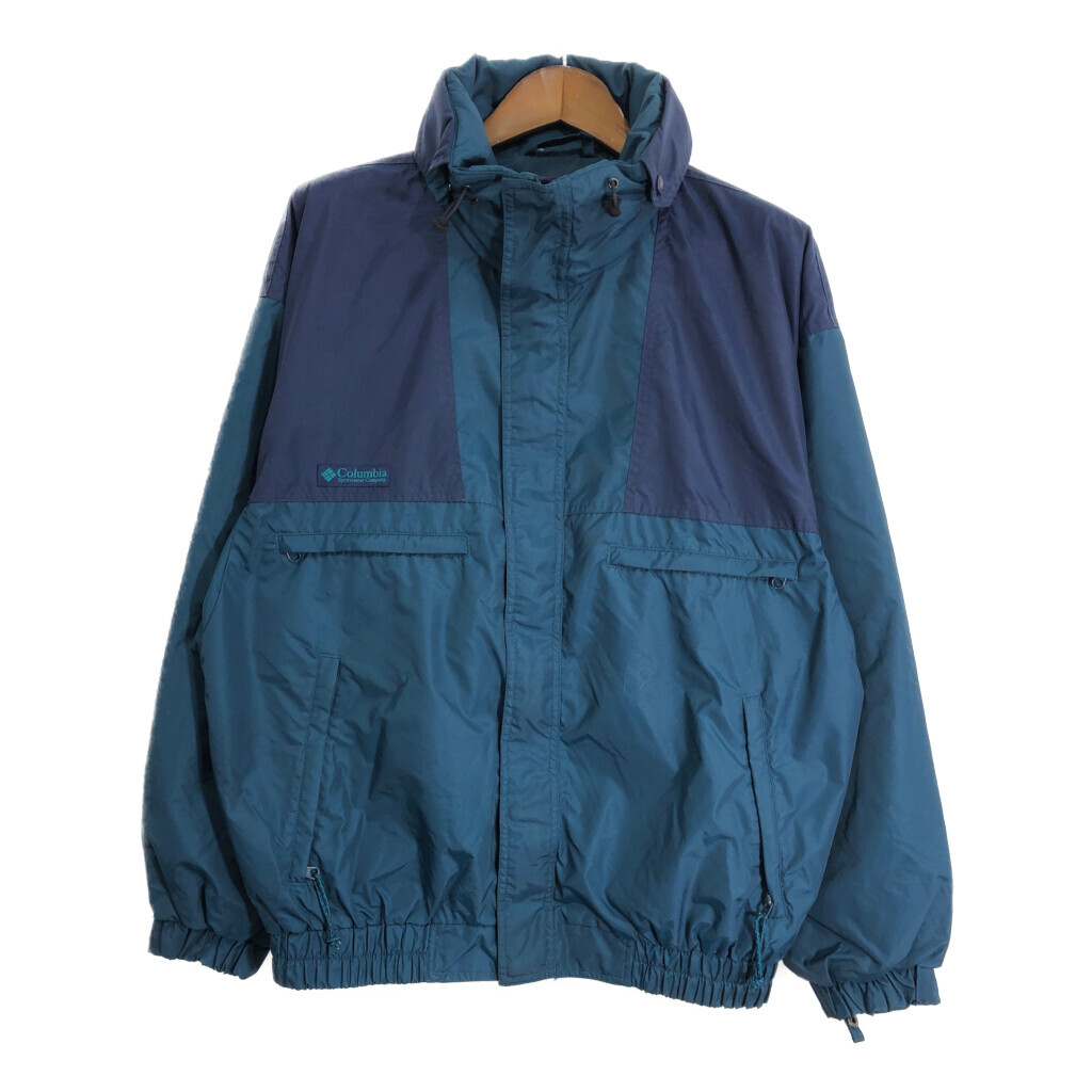 90年代 Columbia コロンビア Vamoose ナイロンジャケット アウトドア ネイビー (メンズ L) 中古 古着 R9683拍卖