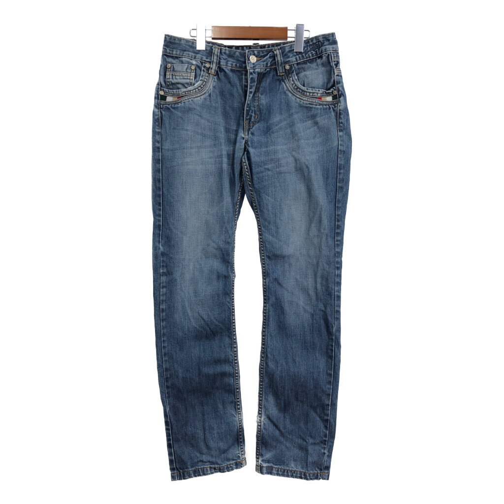イタリア製 DOLCE&GABBANA ドルチェアンドガッバーナ デニムパンツ ブルー (メンズ W33 L32相当) 中古 古着 S0106拍卖