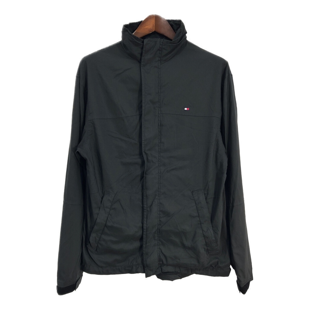 00年代 TOMMY HILFIGER golf トミーヒルフィガー ゴルフ ナイロンジャケット ブラック (メンズ XL) 中古 古着 S0111拍卖