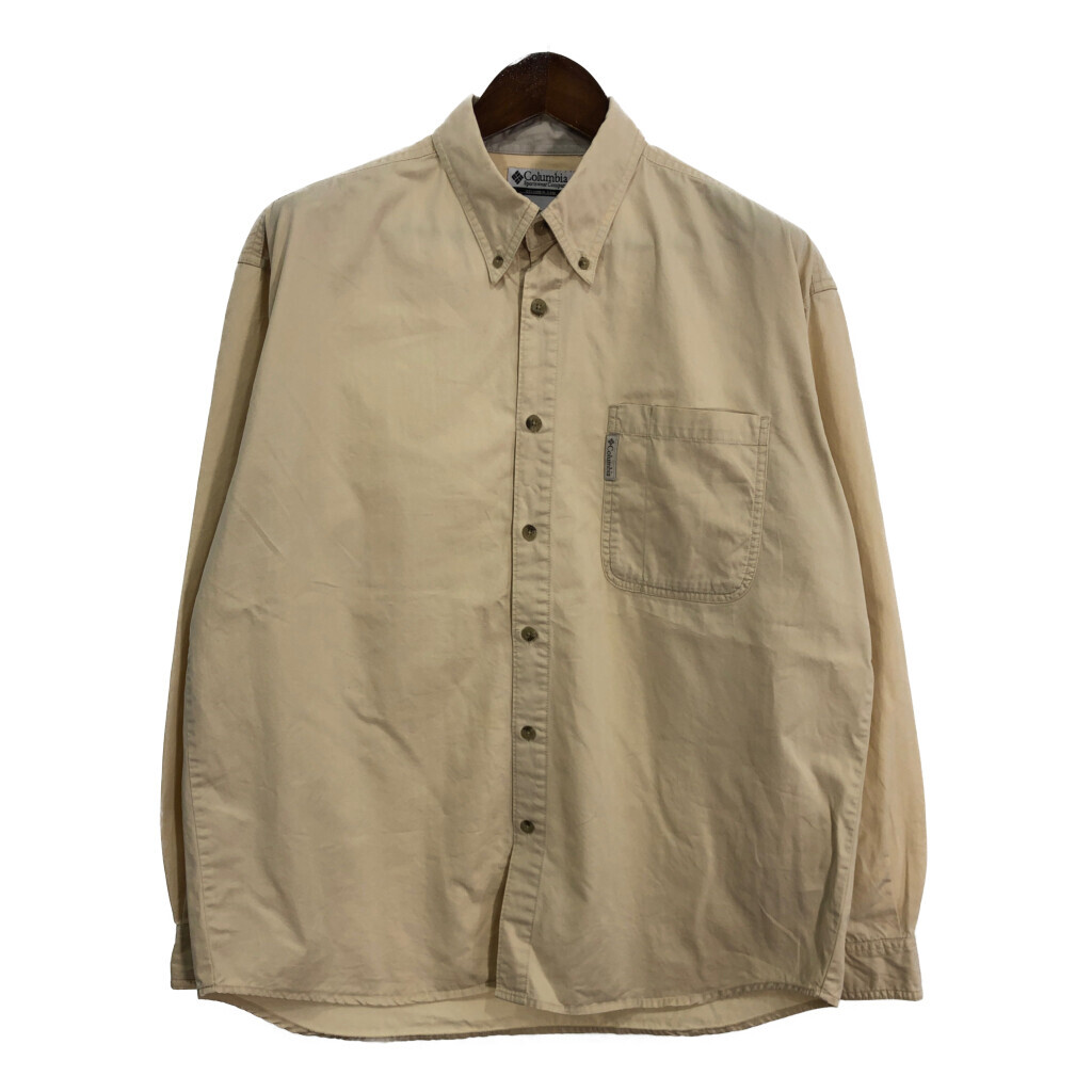 Columbia コロンビア ボタンダウン 長袖シャツ アウトドア イエロー (メンズ L) 中古 古着 S0821拍卖