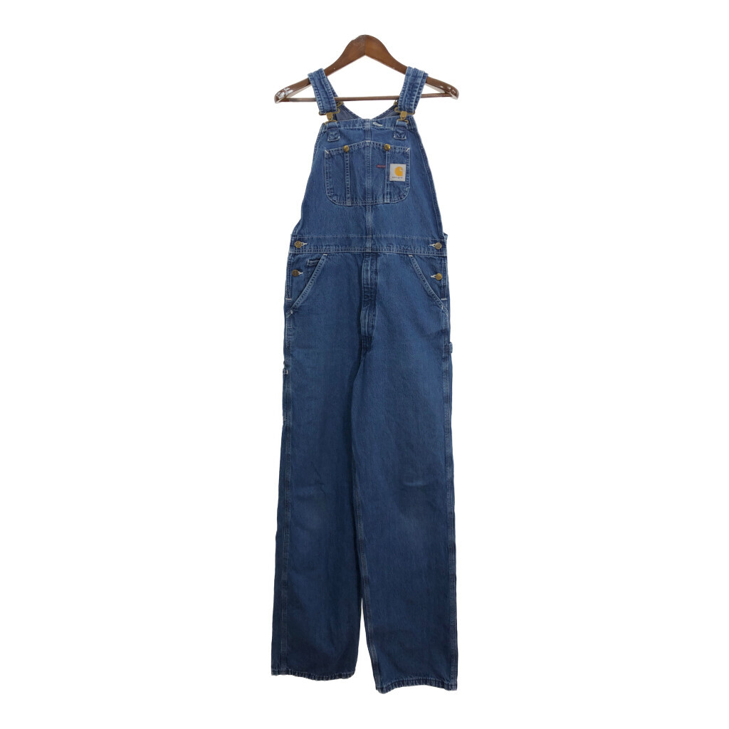 Carhartt カーハート ビブ オーバーオール オーバーオール ブルー(メンズ W32 L34)中古 古着 S0916拍卖