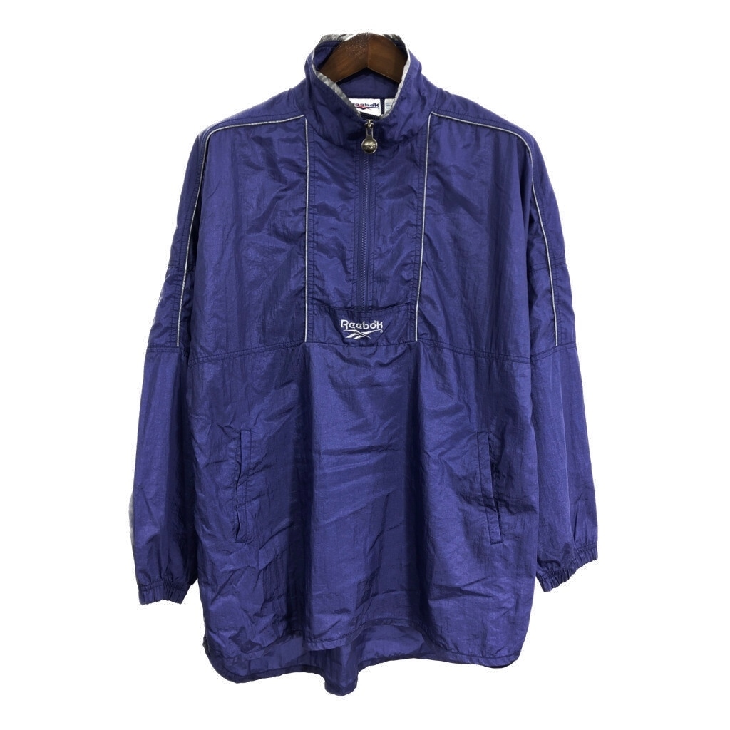 90年代 Reebok リーボック ハーフジップ プルオーバー ジャケット パープル (メンズ M) 中古 古着 R4875拍卖