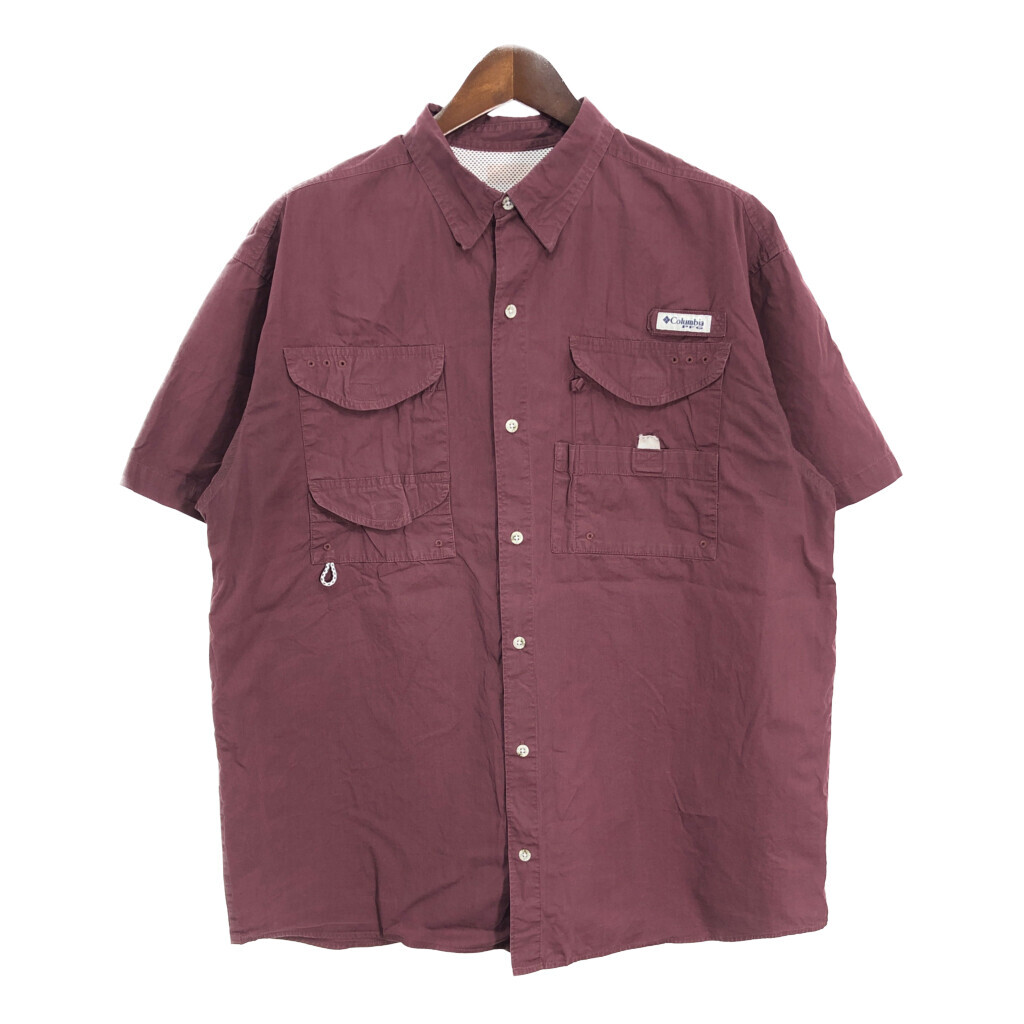 Columbia コロンビア PFG フィッシングシャツ アウトドア ワインレッド (メンズ XL相当) 中古 古着 R5847拍卖