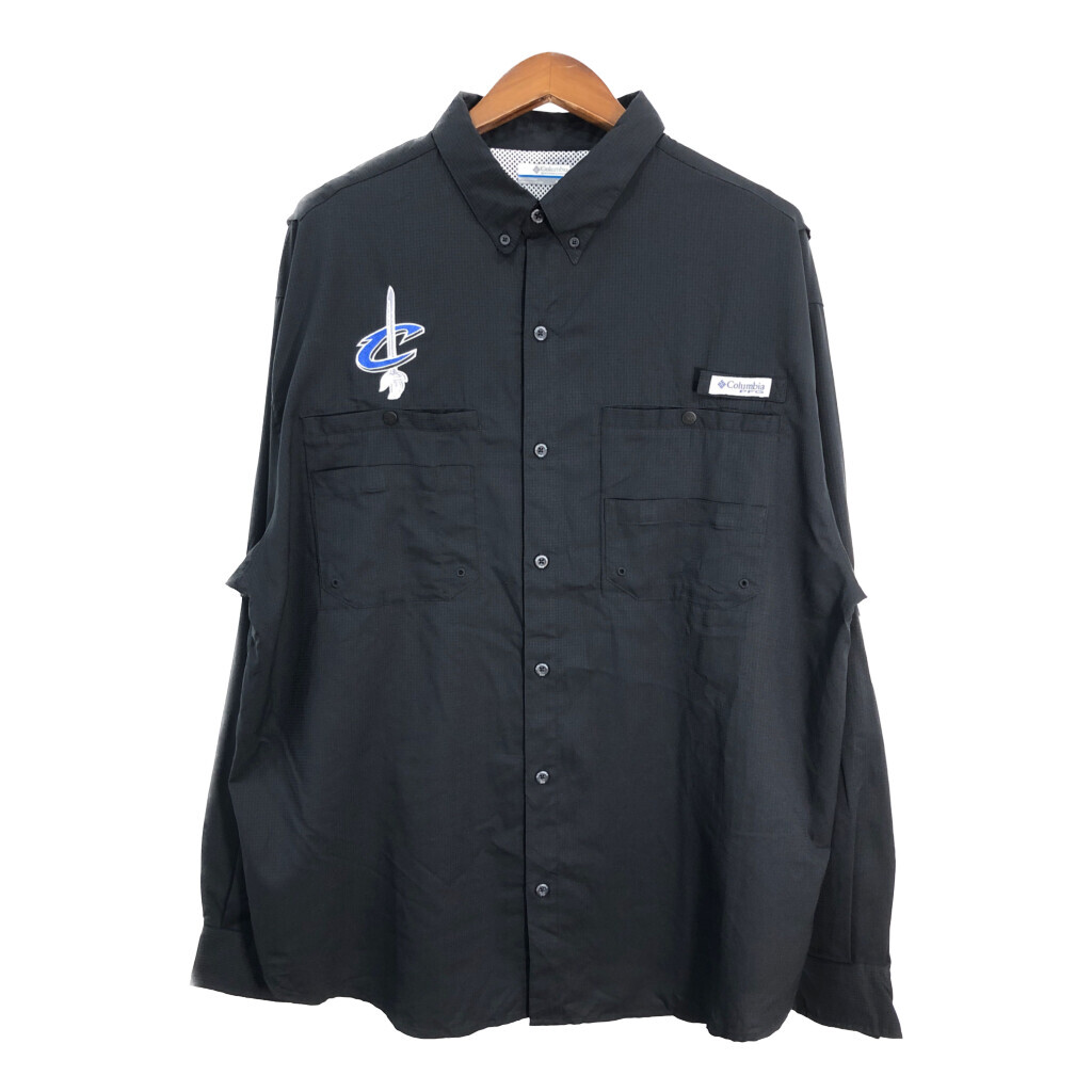 Columbia コロンビア PFG フィッシングシャツ アウトドア ブラック (メンズ XL) 中古 古着 R7605拍卖