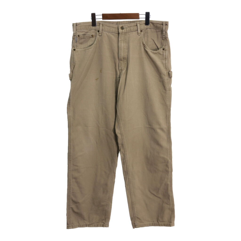 Carhartt カーハート ペインターパンツ 大きいサイズ ベージュ (メンズ W38 L32) 中古 古着 R3299拍卖