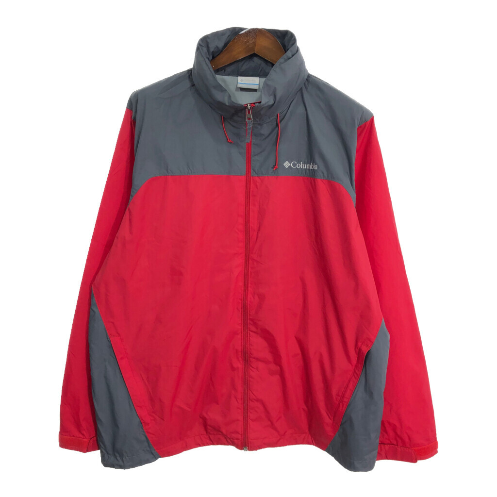 Columbia コロンビア ナイロンジャケット アウトドア レッド (メンズ L) 中古 古着 R3375拍卖