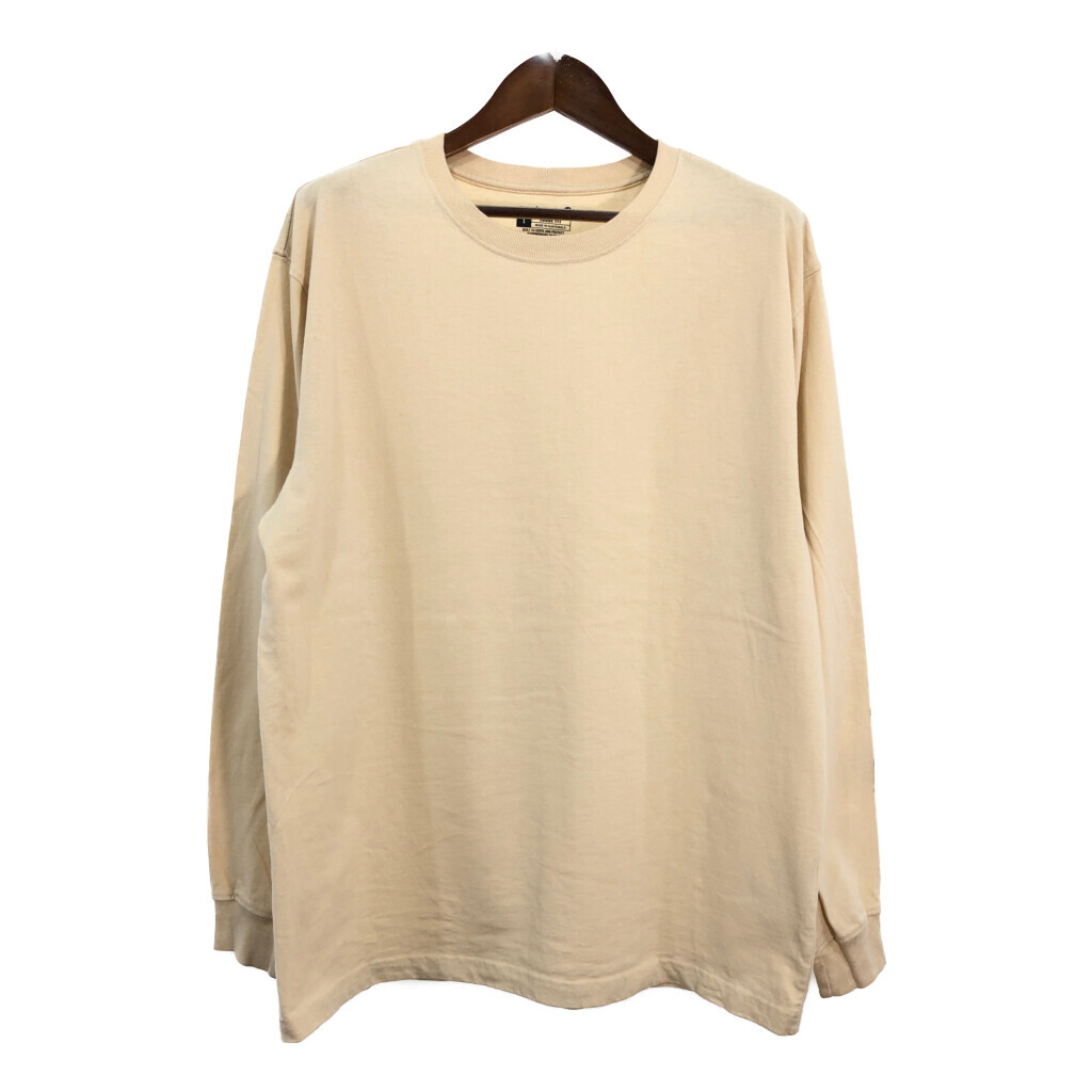 Carhartt カーハート 長袖Tシャツ ワーク 袖プリント ベージュ (メンズ L) 中古 古着 R4227拍卖