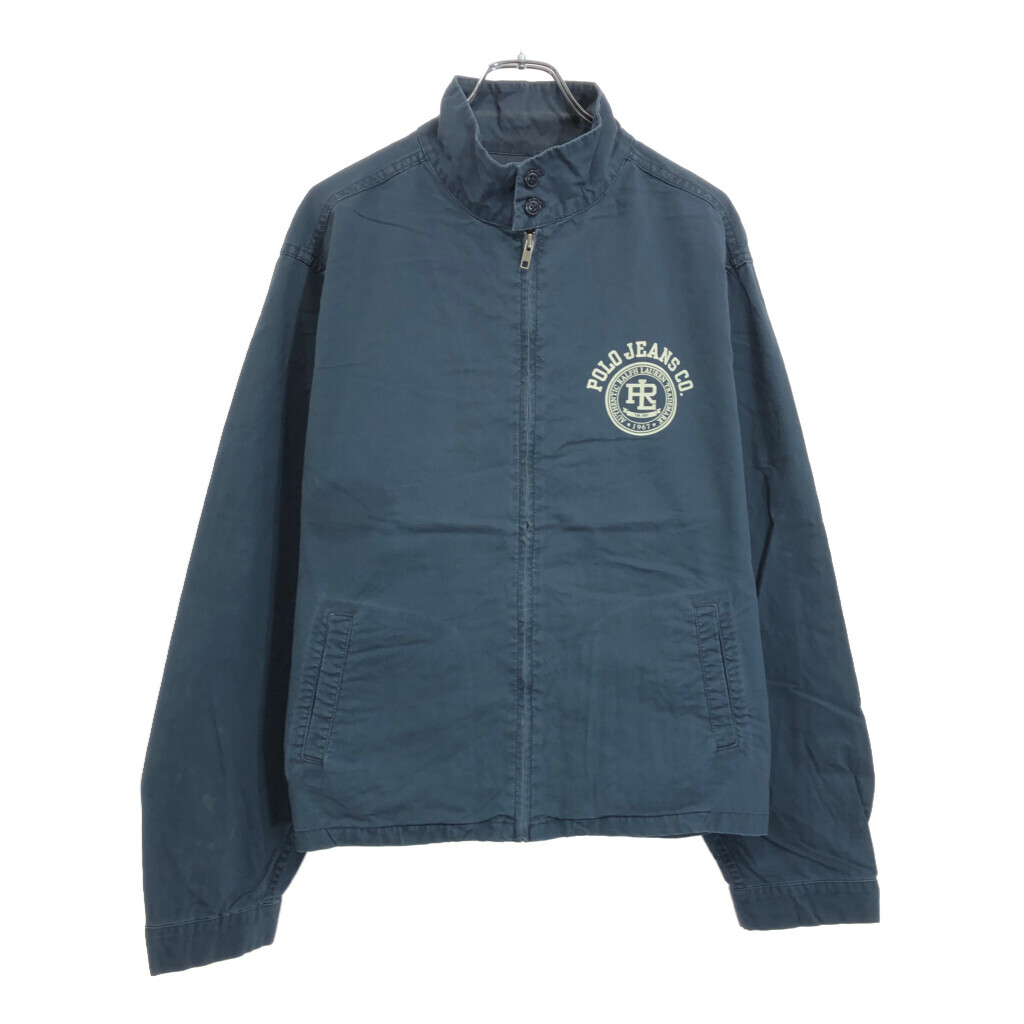 POLO JEANS ポロジーンズ ラルフローレン ハリントンジャケット スイングトップ ネイビー(メンズ L)中古 古着 V1765拍卖
