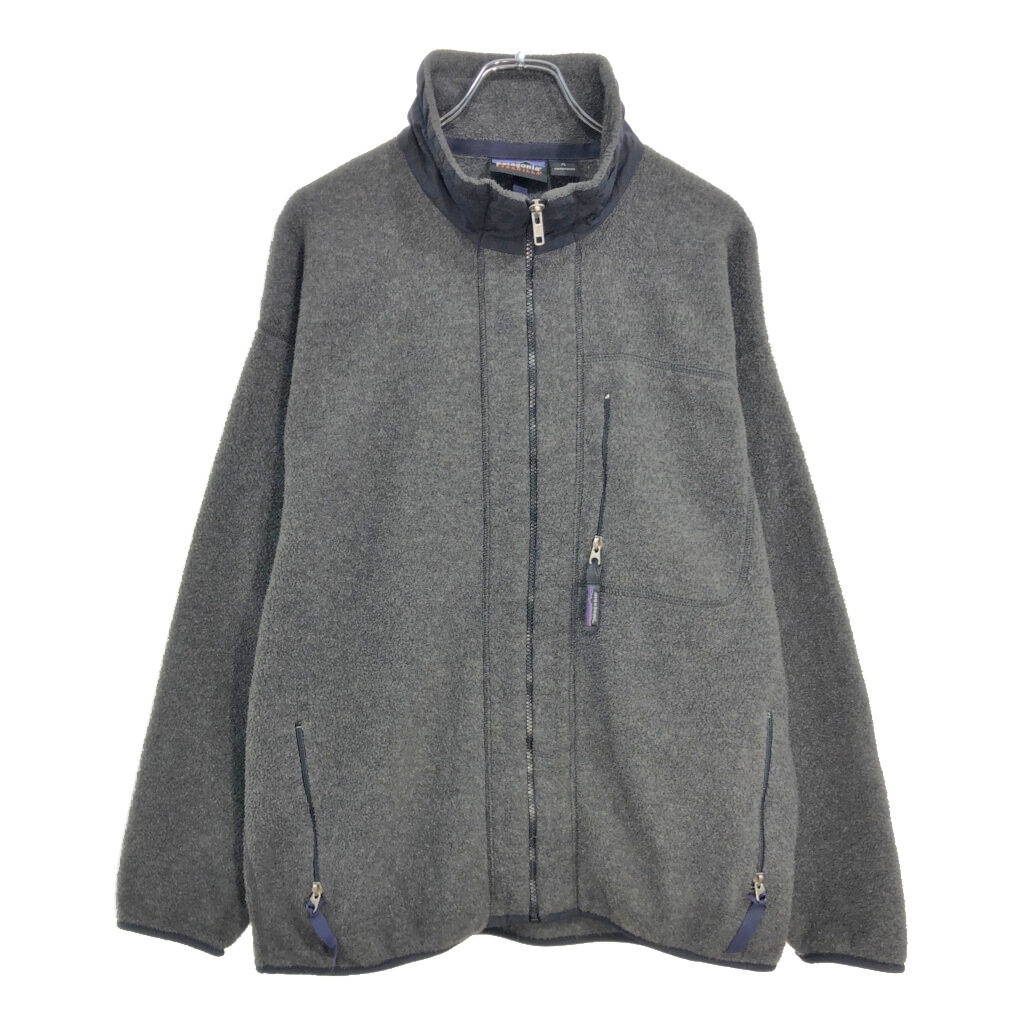 90年代 patagonia パタゴニア SYNCHILLA シンチラ フリースジャケット アウトドア グレー(メンズ XL)中古 古着 V1867拍卖
