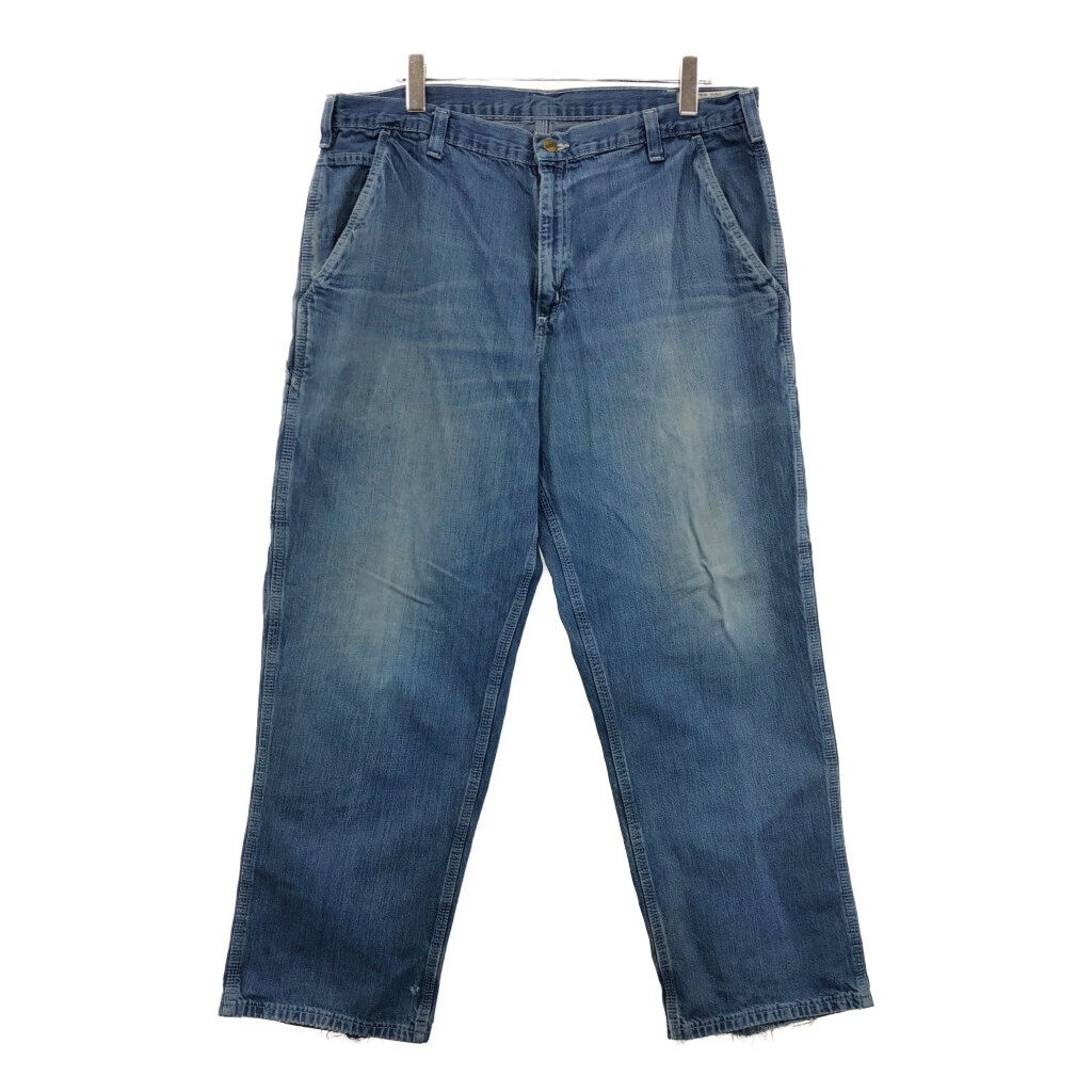 Carhartt カーハート デニム ペインターパンツ 大きいサイズ ライトブルー(メンズ W38 L30)中古 古着 V1928拍卖