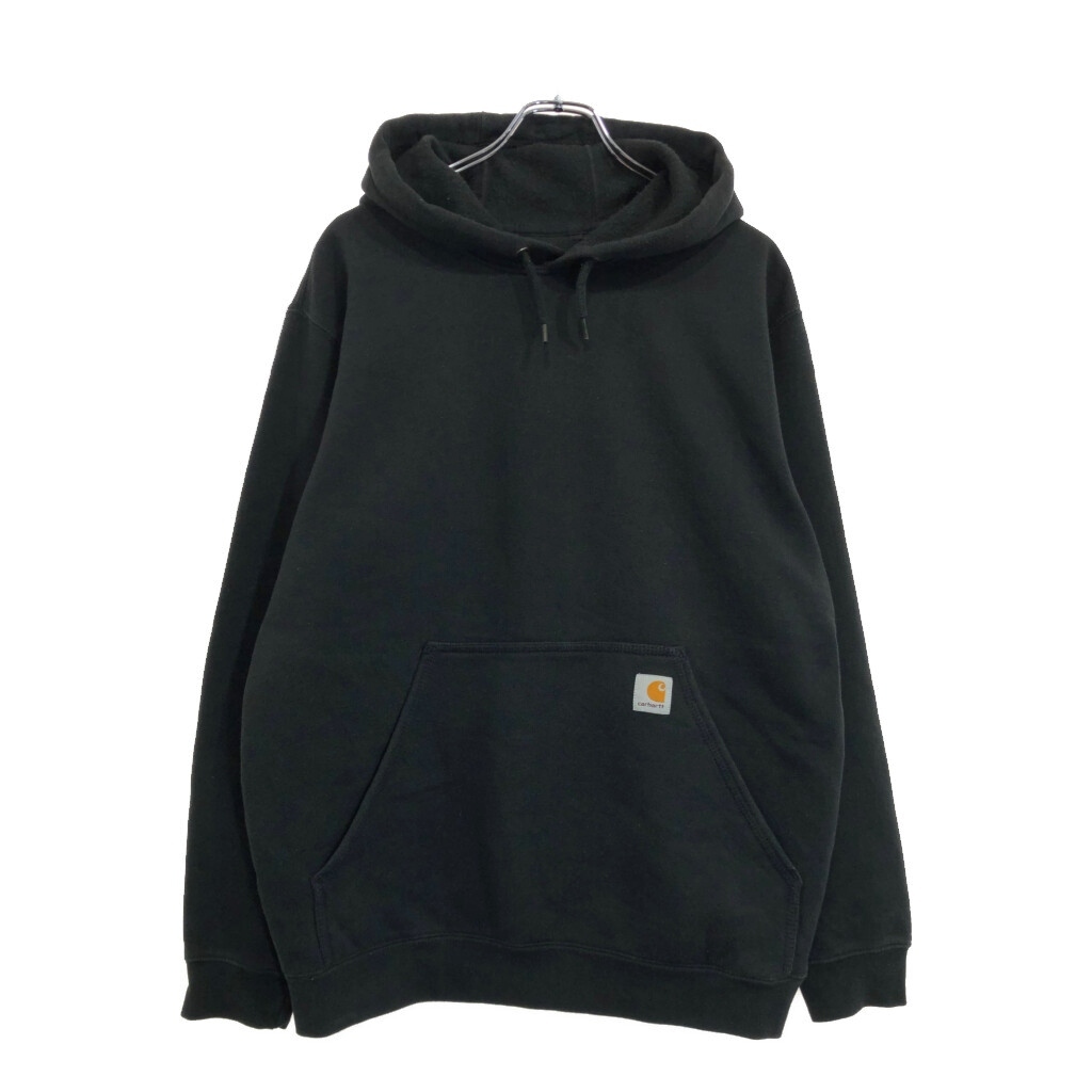 Carhartt カーハート スウェット パーカー 企業ロゴ ブラック(メンズ M)中古 古着 V1983拍卖