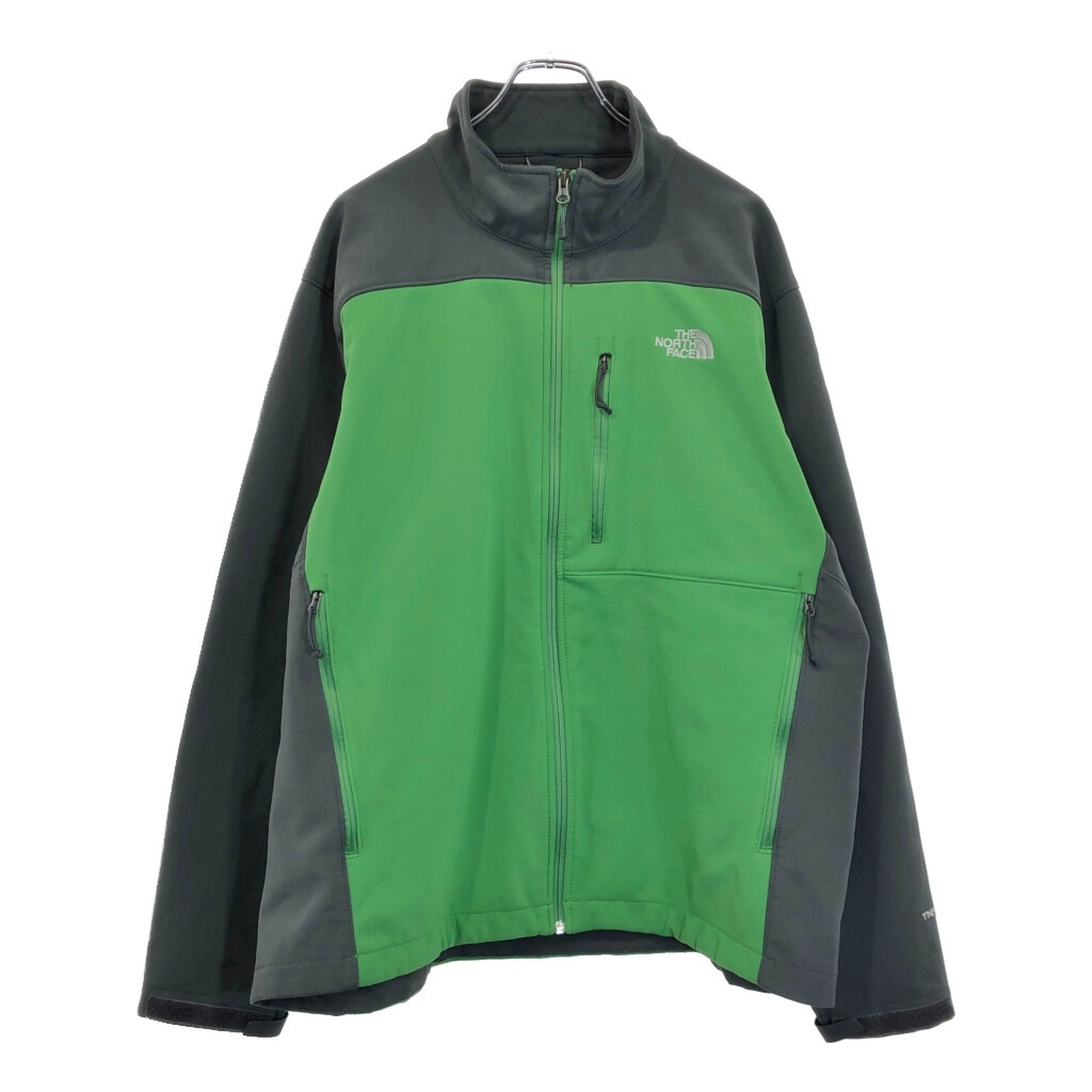THE NORTH FACE ノースフェイス ソフトシェルジャケット アウトドア グリーン(メンズ XL)中古 古着 V2023拍卖