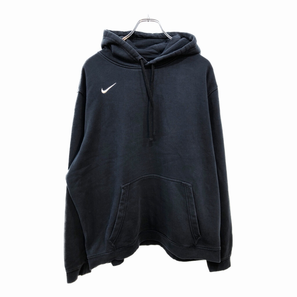 NIKE ナイキ ワンポイントロゴ スウェット パーカー スポーツ ブラック(メンズ XL)中古 古着 V2264拍卖