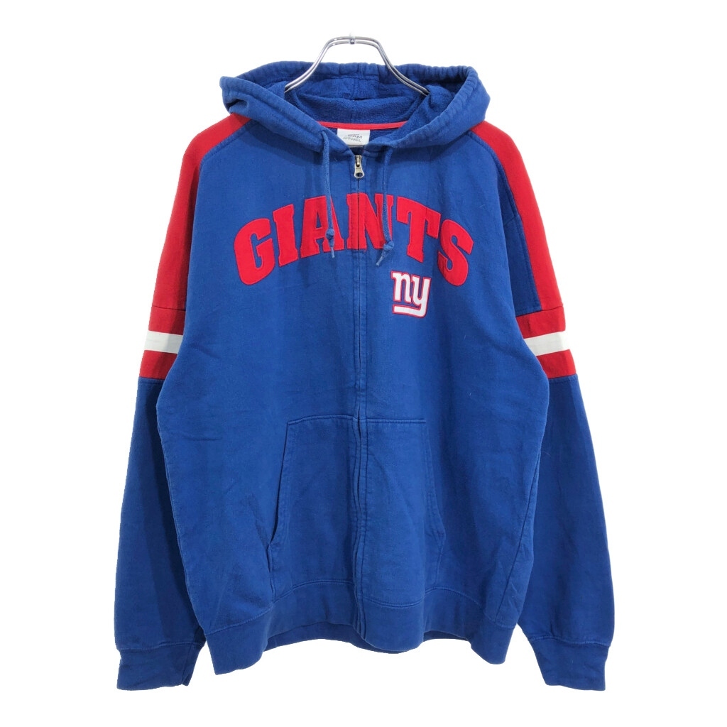 NFL ニューヨーク・ジャイアンツ フルジップ スウェット パーカー プロチーム アメフト ブルー(メンズ L相当)中古 古着 V2329拍卖