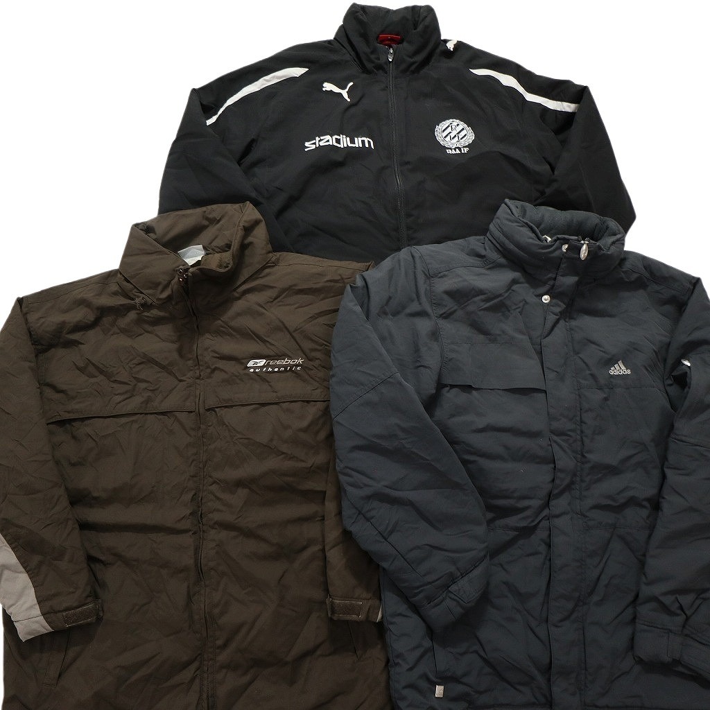 古着卸 まとめ売り スポーツブランドMIX 中綿 ジャケット 3枚セット (メンズ XS /S /M ) アディダス 中古 古着 NB9928拍卖