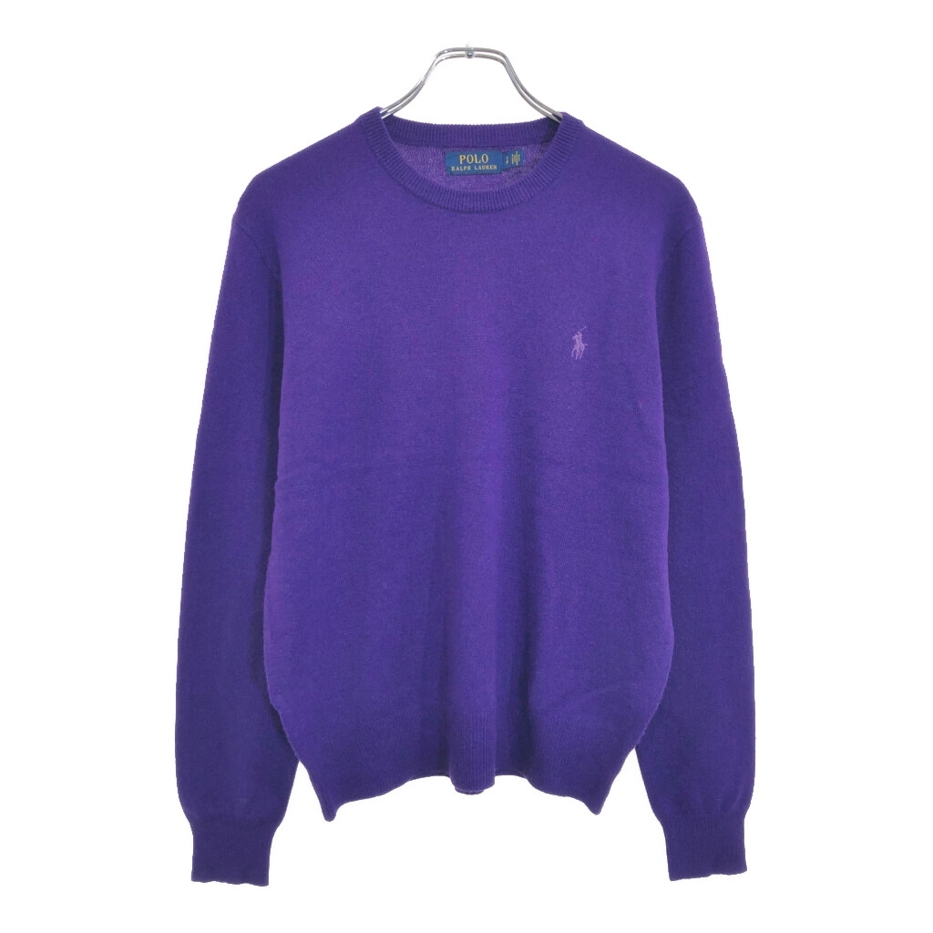 Polo by Ralph Lauren ポロ ラルフローレン ウールニット セーター パープル(メンズ S)中古 古着 V4159拍卖