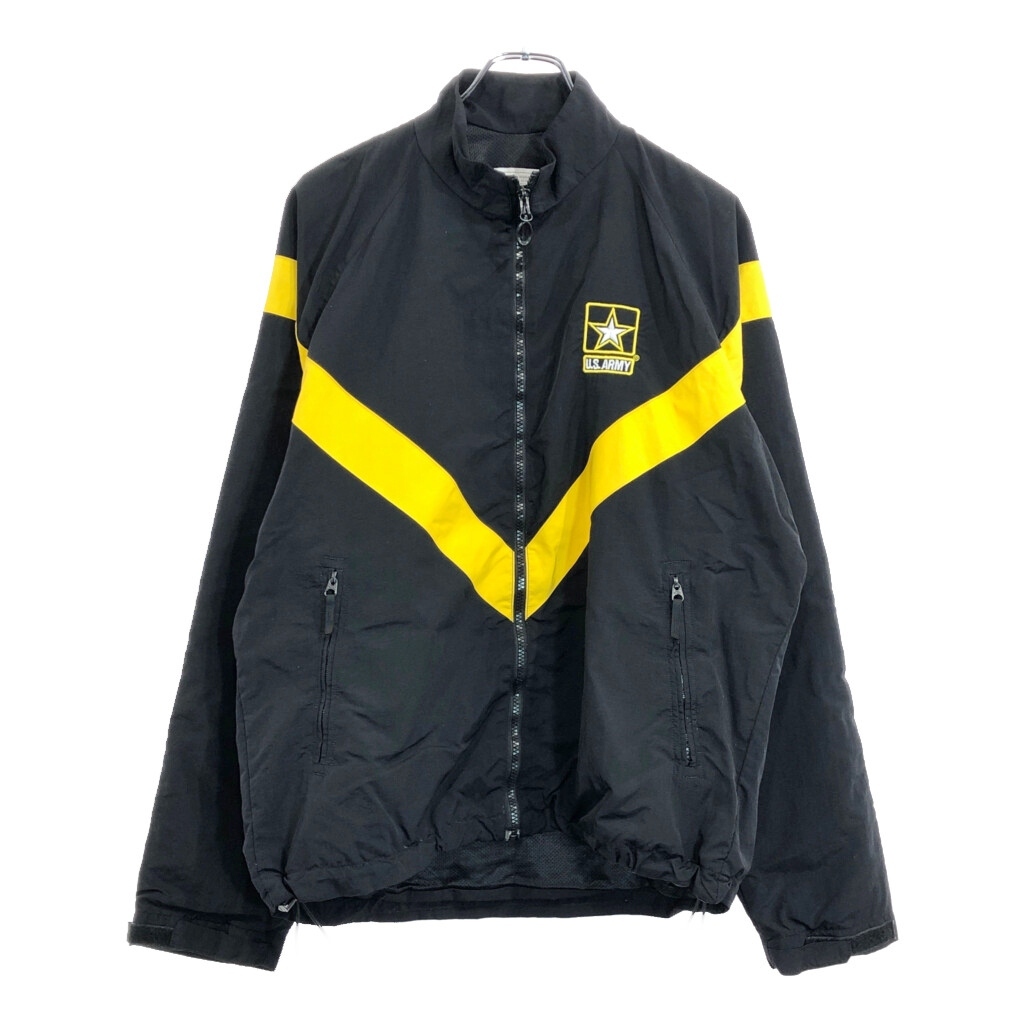 米軍実物 U.S.ARMY APFU トレーニングジャケット ミリタリー ブラック(メンズ MEDIUM REGULAR)中古 古着 V4047拍卖