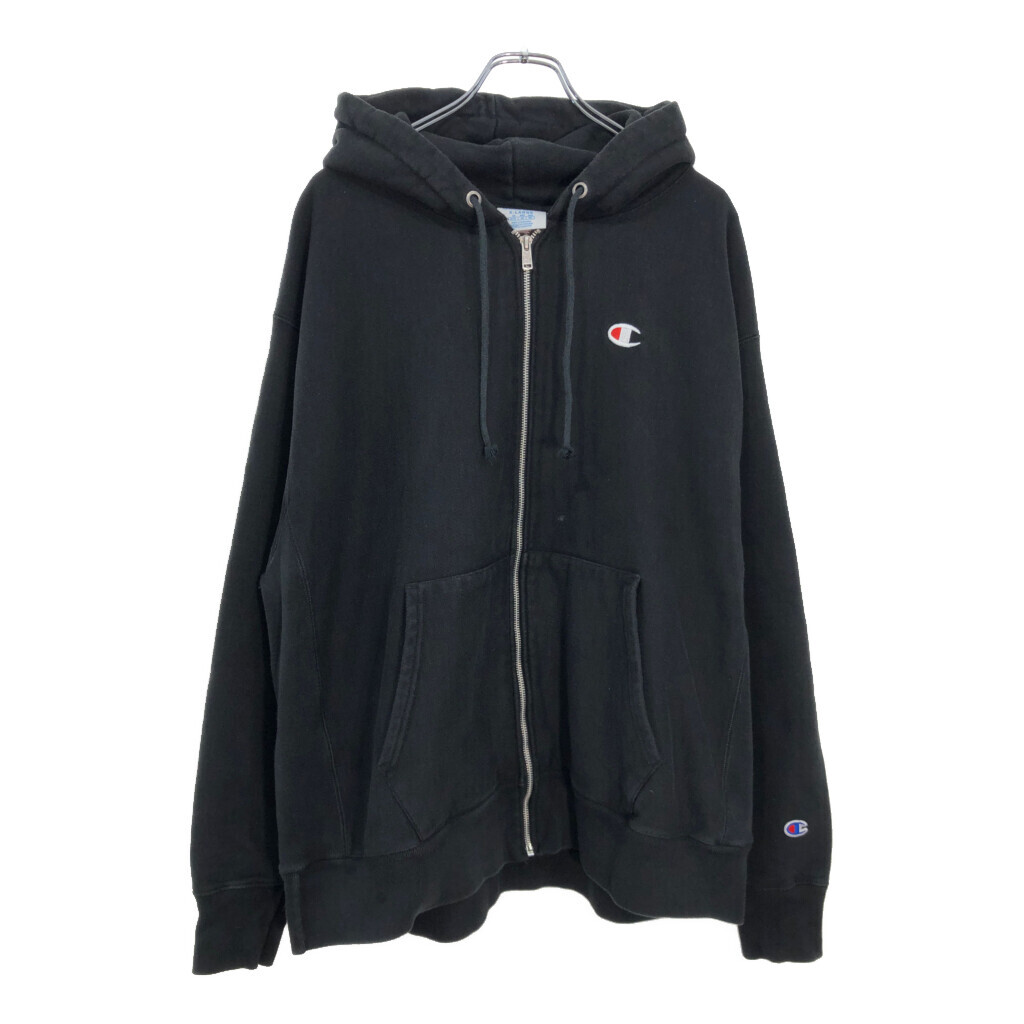 Champion チャンピオン REVERSE WEAVE リバースウィーブ フルジップ スウェットパーカー ブラック(メンズ XL)中古 古着 V2814拍卖