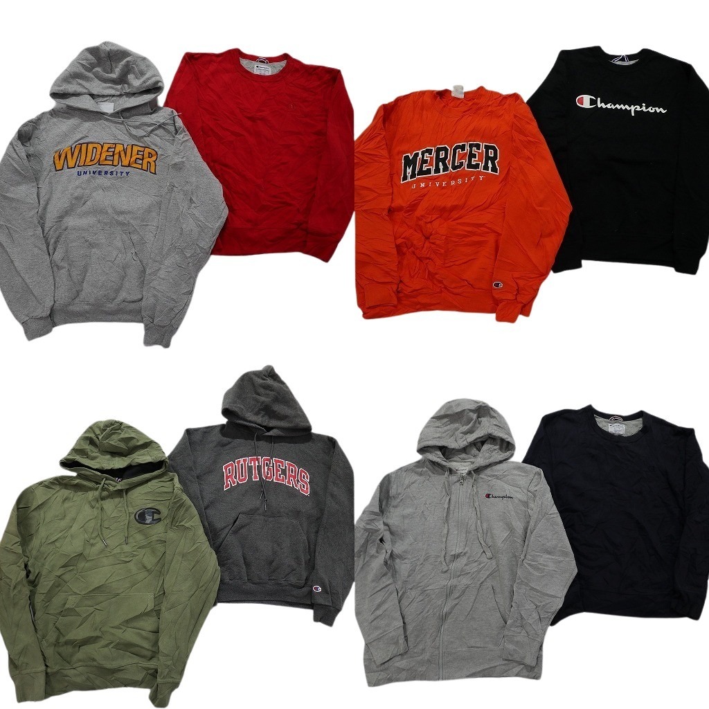 古着卸 まとめ売り チャンピオン Champion スウェット 8枚セット (メンズ M ) カレッジ風 アーチロゴ フーディー 中古 古着 NC0955拍卖