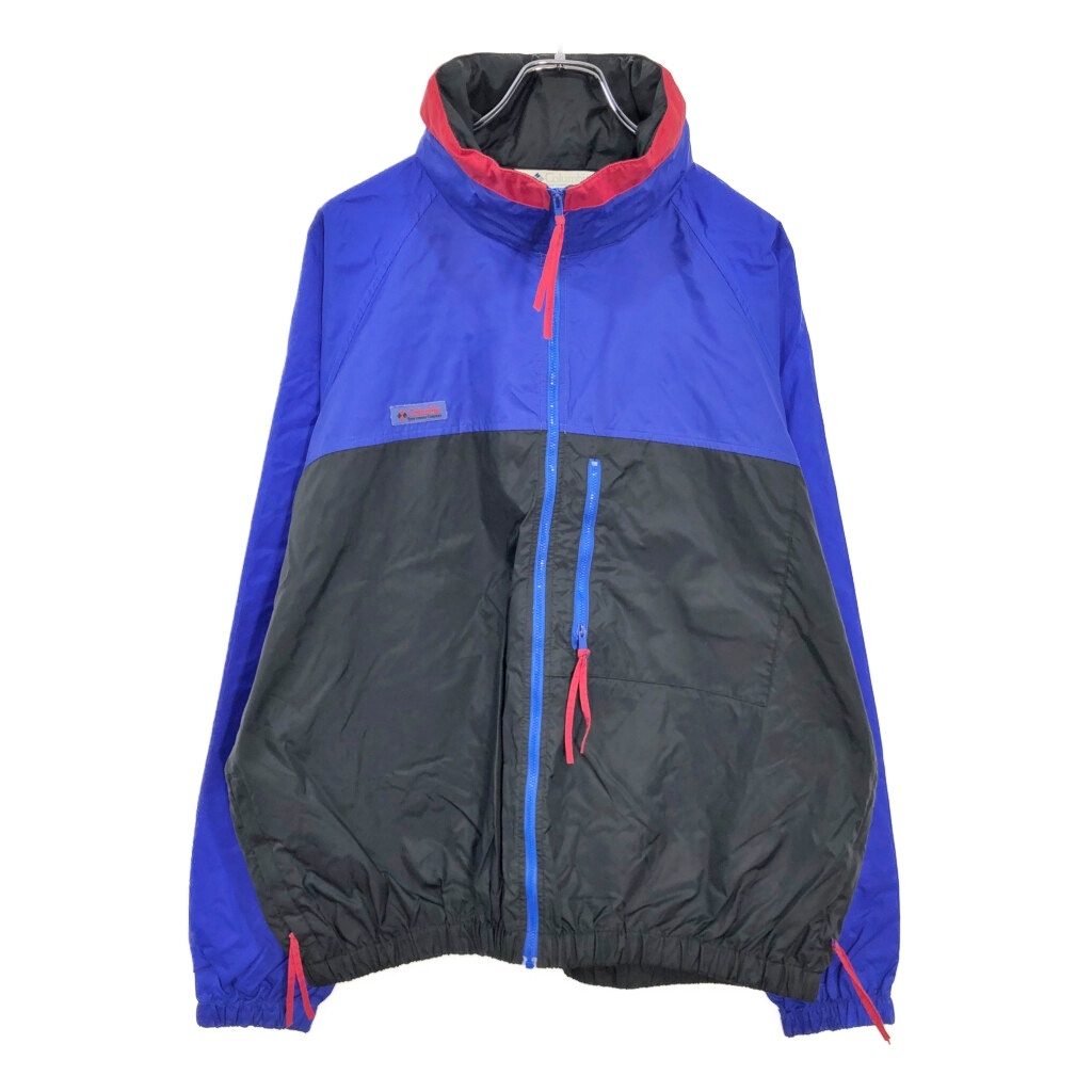 90年代 Columbia コロンビア ナイロンジャケット アウトドア ブルー(メンズ L)中古 古着 V3259拍卖