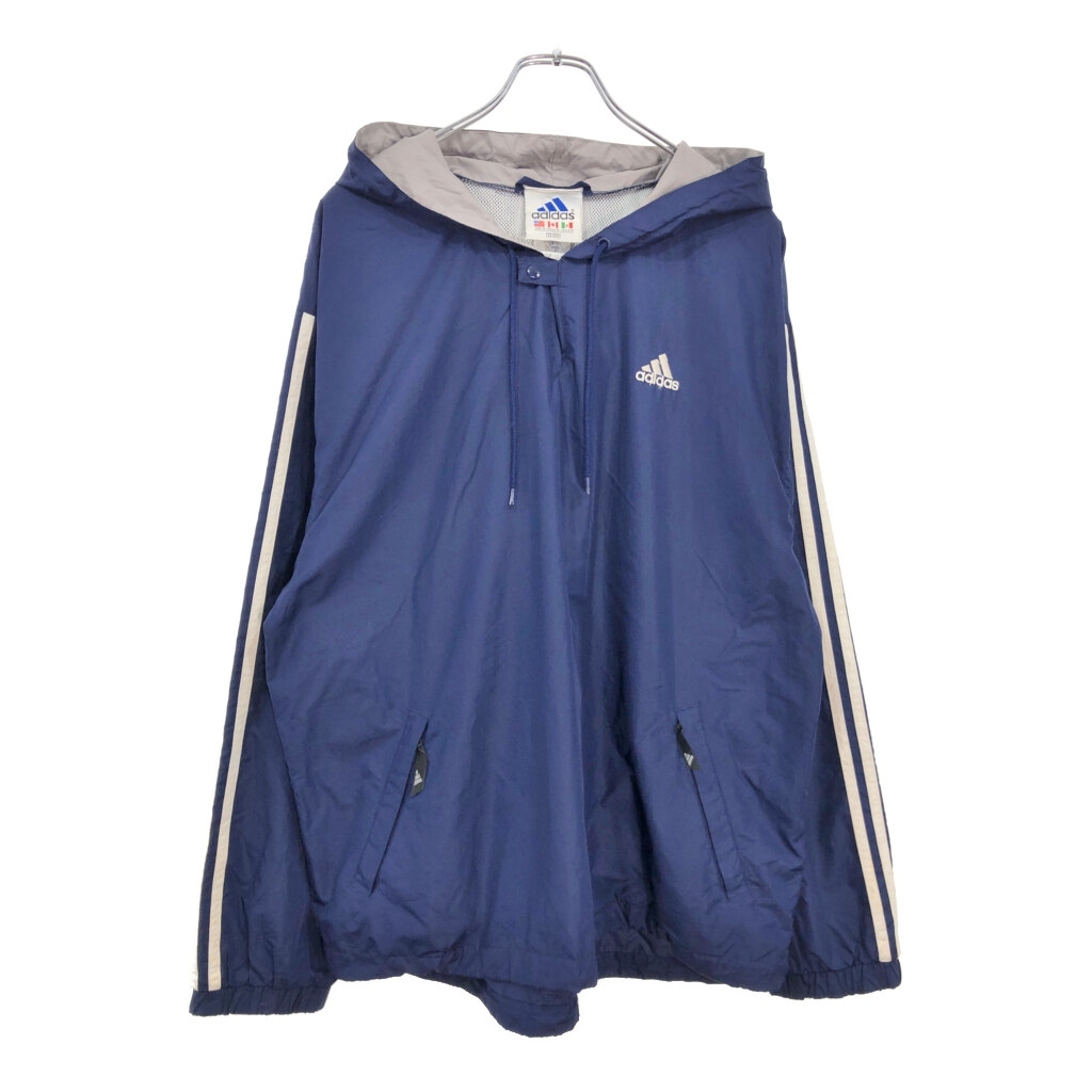 90年代 adidas アディダス フーデッド プルオーバージャケット スポーツ ブルー(メンズ M)中古 古着 V3258拍卖