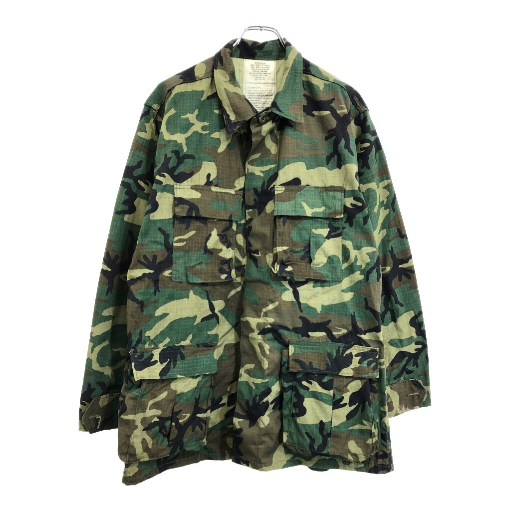 80年代 米軍実物 U.S.ARMY BDU フィールドジャケット ミリタリー ウッドランドカモ(メンズ MEDIUM REGULAR)中古 古着 v3837拍卖