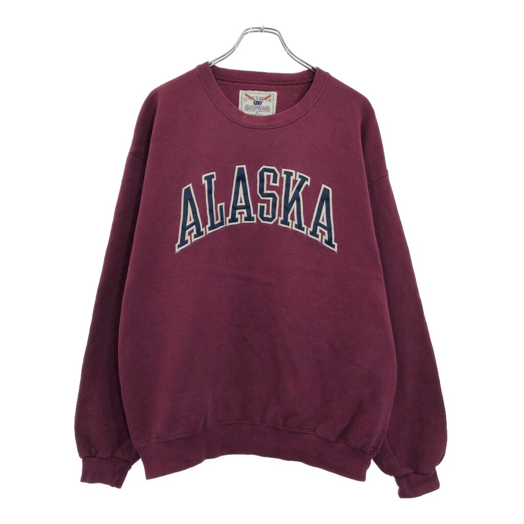 USA製 OARSMAN カレッジスウェット ワインレッド(メンズ XL)中古 古着 V3019拍卖