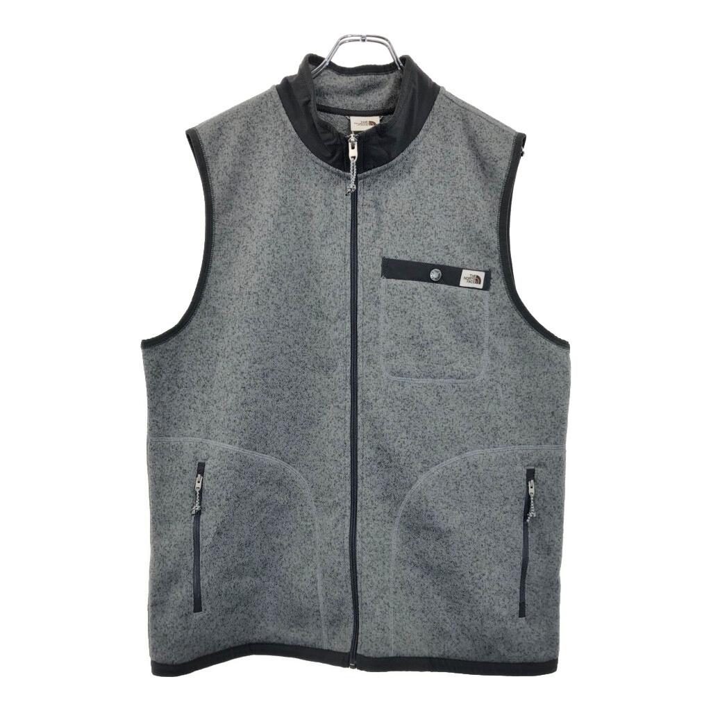 THE NORTH FACE ノースフェイス フリースベスト アウトドア グレー(メンズ L)中古 古着 V3027拍卖