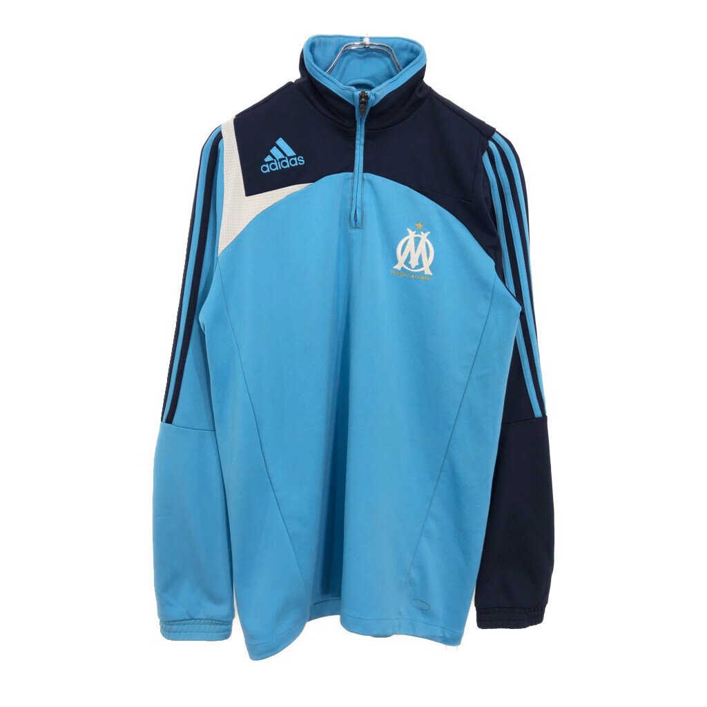 adidas アディダス オリンピック・マルセイユ ハーフジップ トラックジャケット プロチーム サッカー(メンズ L)中古 古着 V3113拍卖
