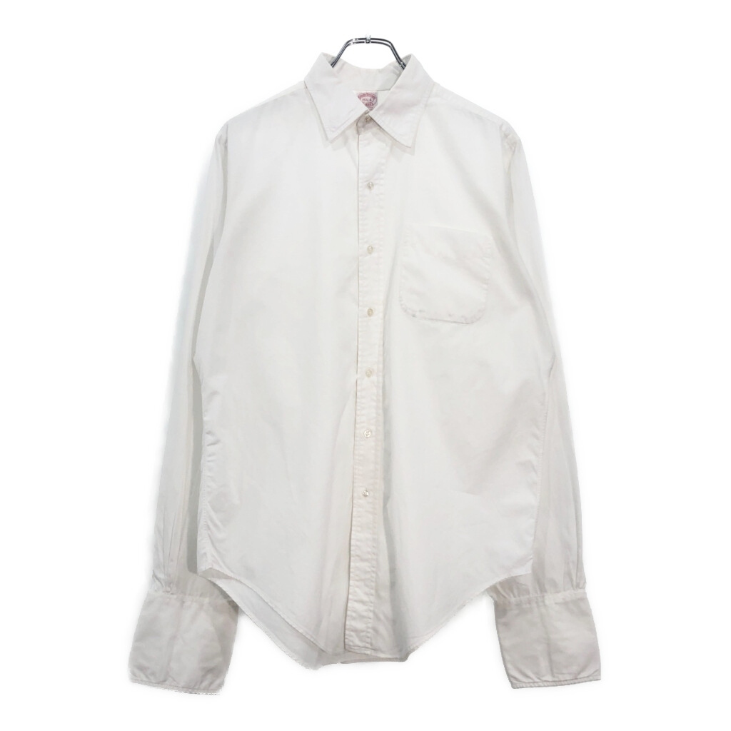 90年代 USA製 Brooks Brothers ブルックスブラザーズ 長袖シャツ ホワイト(メンズ 15 1/2)中古 古着 V3153拍卖