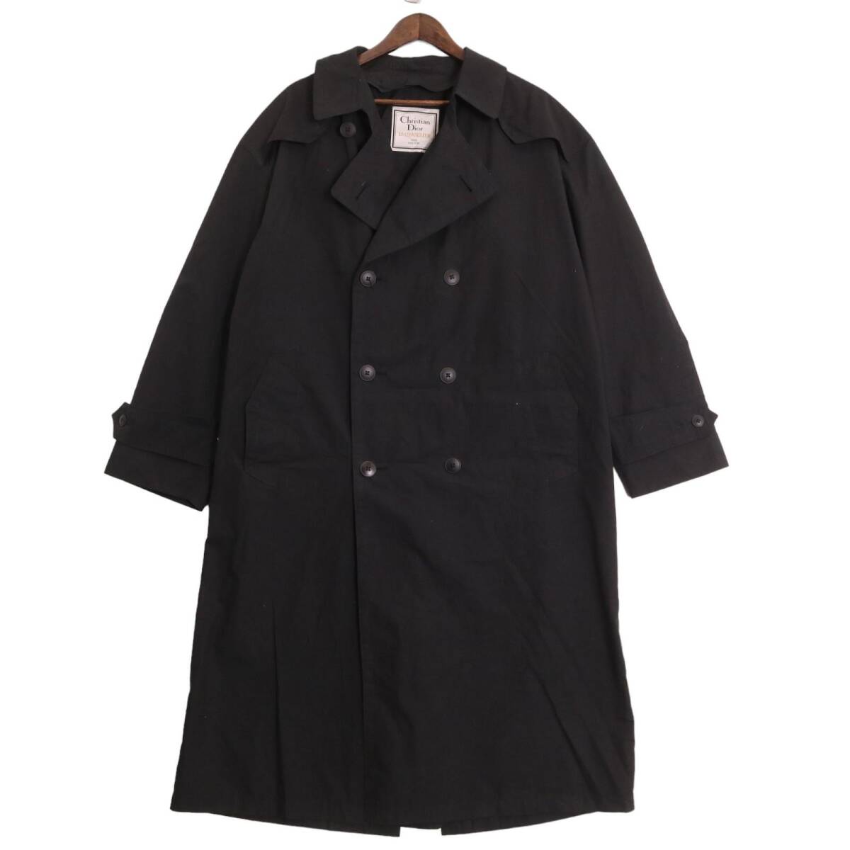 Christian Dior クリスチャン ディオール トレンチ コート ダブルブレスト ブラック (メンズ 40 R) 中古 古着 A0045拍卖