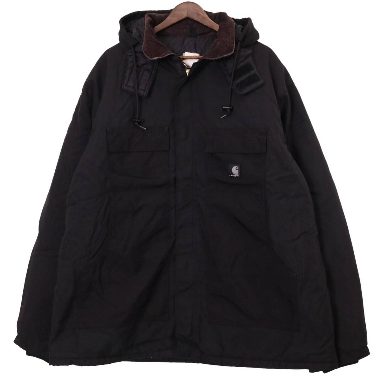 00年代 Carhartt カーハート USA企画 エクストリームコート ワーク ブラック (メンズ 2XL相当) 中古 古着 A0686拍卖