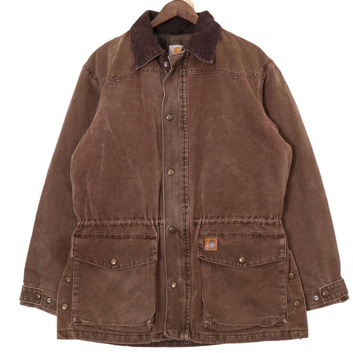 00年代 Carhartt カーハート ダックカバーオール ワーク ブラウン (メンズ M) 中古 古着 A0931拍卖