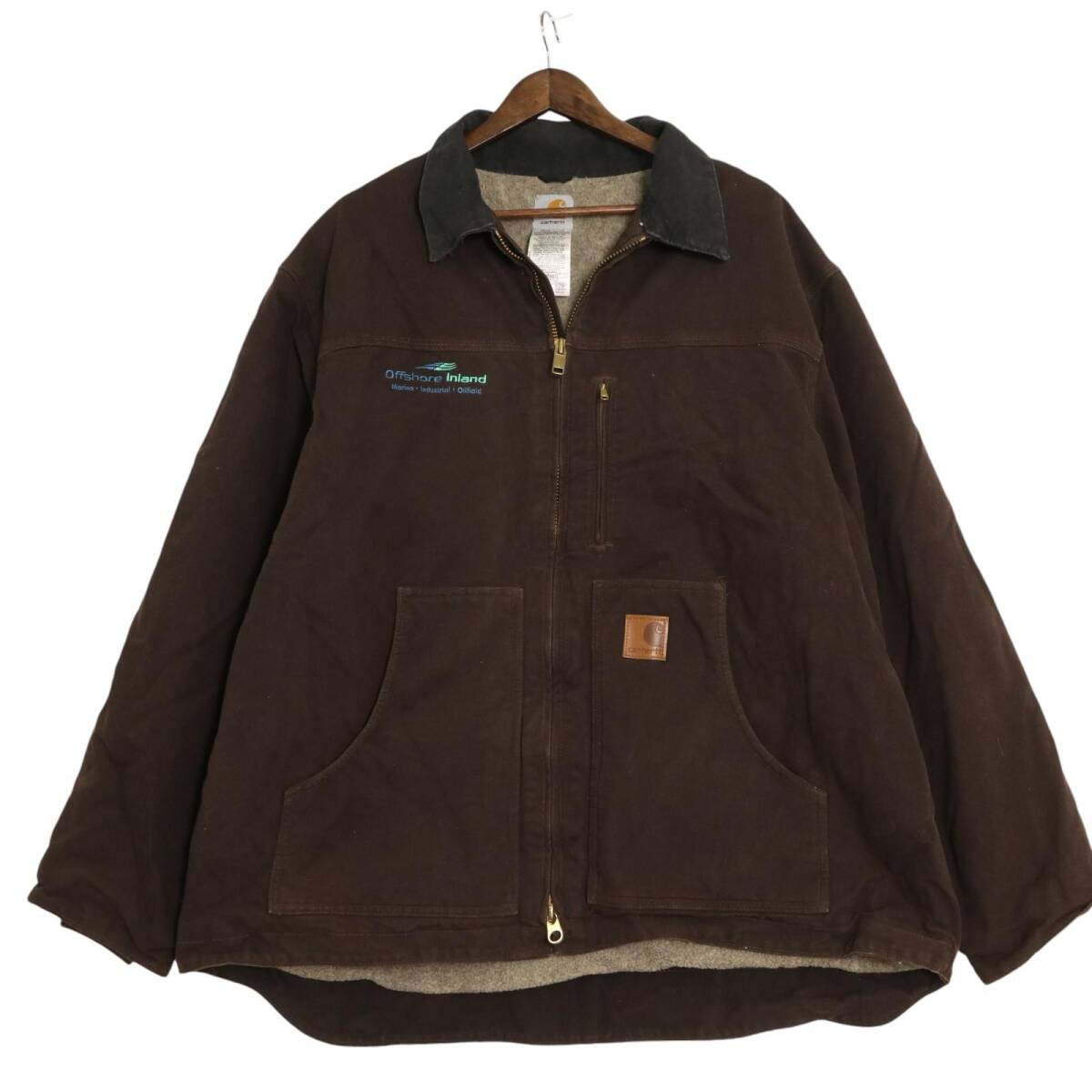 Carhartt カーハート ダック ワークジャケット 大きいサイズ ブラウン (メンズ 2XL) 中古 古着 A2001拍卖
