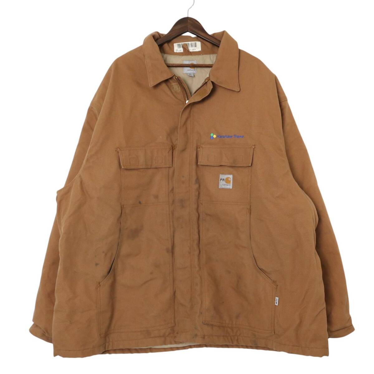 Carhartt カーハート FR トラディショナルジャケット ワークジャケット ライトブラウン (メンズ 4XL) 中古 古着 A2524拍卖