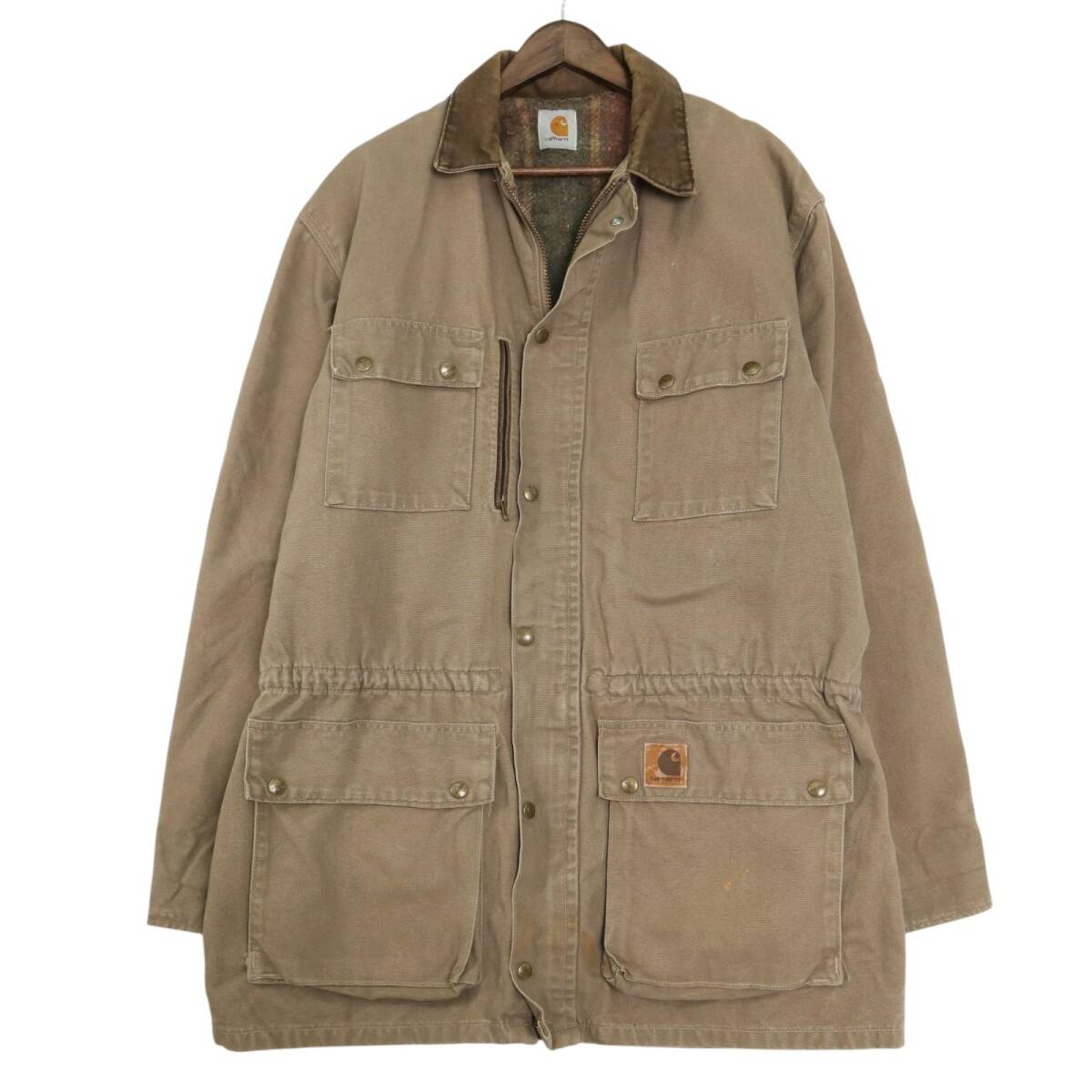 Carhartt カーハート ダック ワークジャケット ベージュ (メンズ L相当) 中古 古着 A3212拍卖