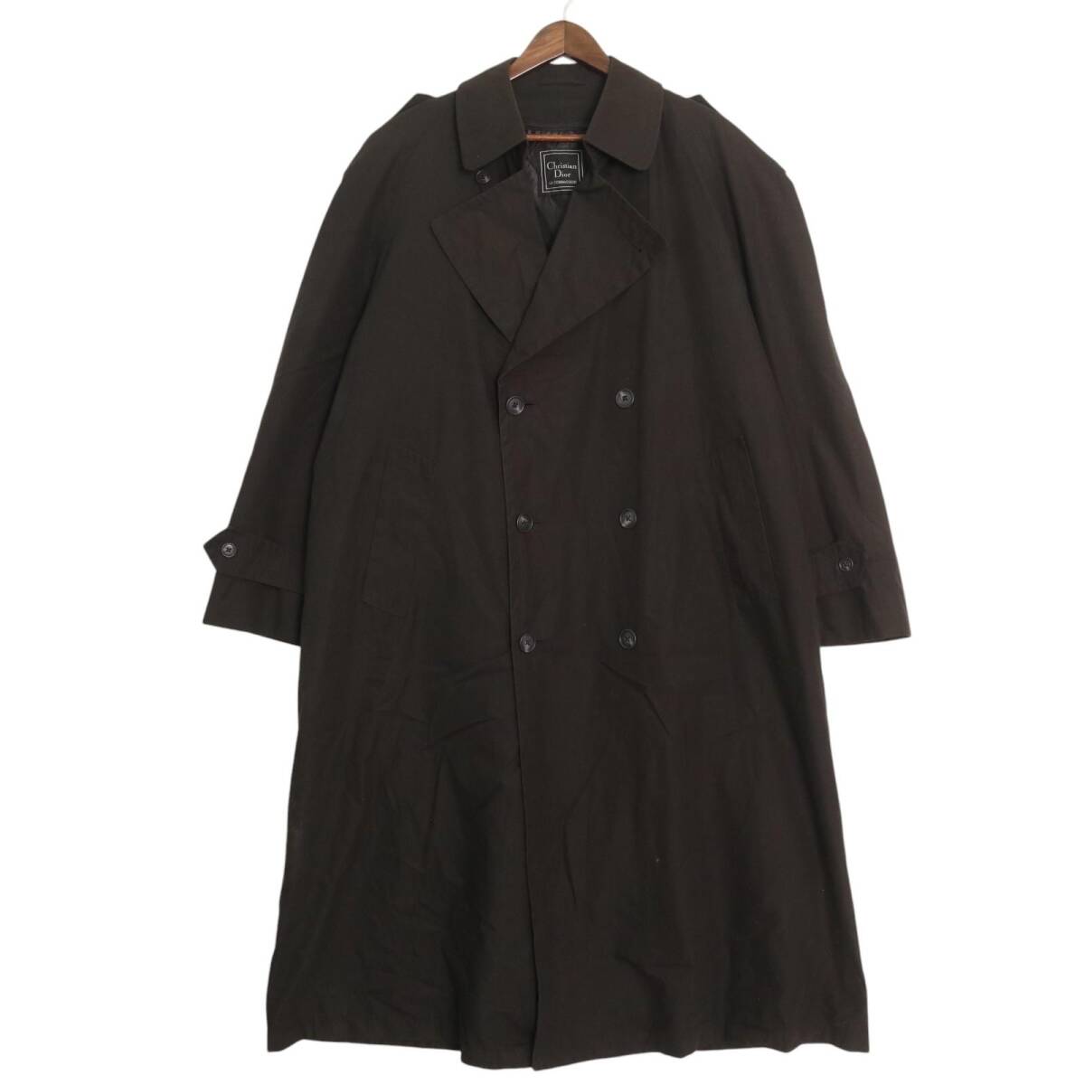 90年代 Christian Dior クリスチャン ディオール トレンチコート ブラック(メンズ 42 )中古 古着 A4729拍卖