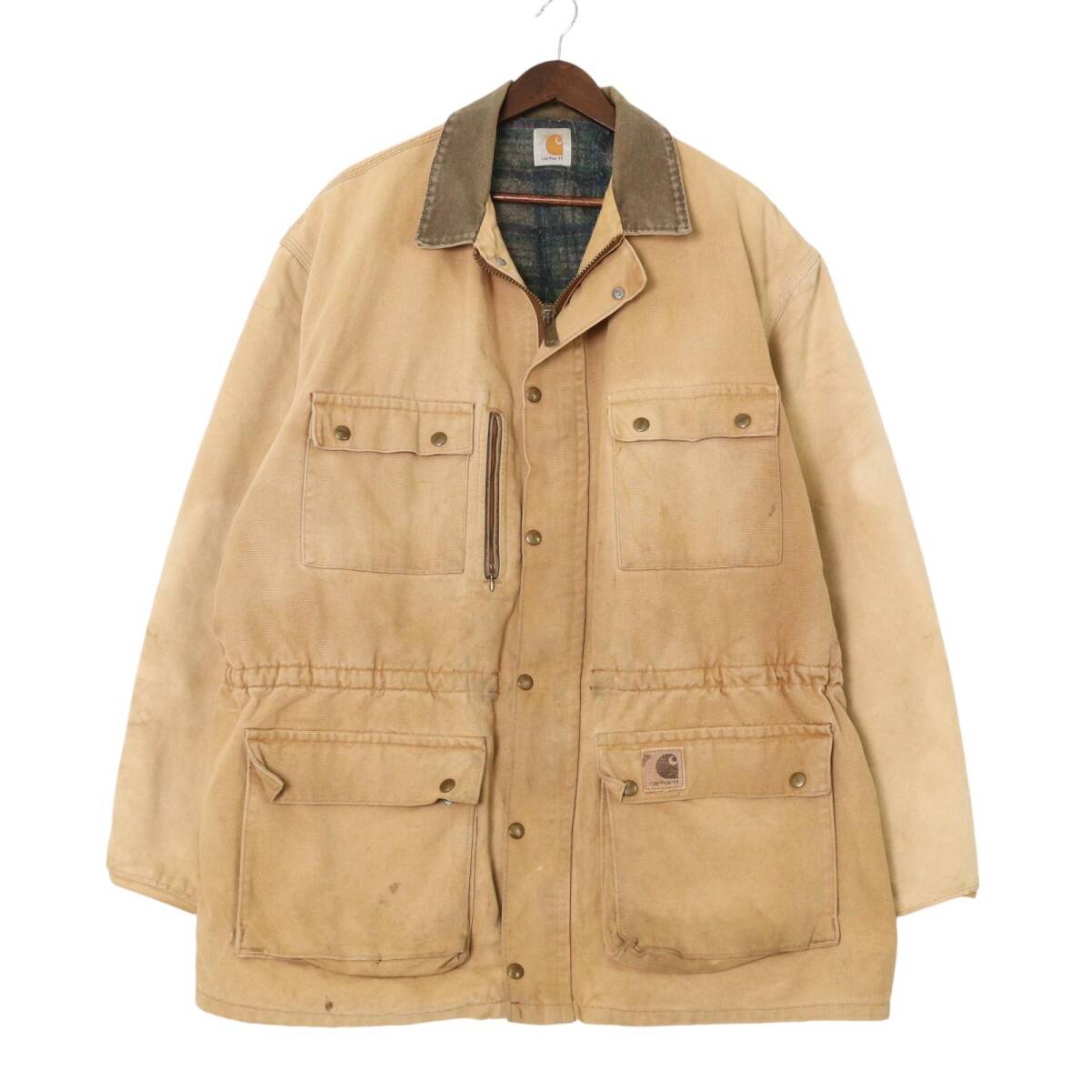 Carhartt カーハート ダックハンティングジャケット ワークジャケット ライトブラウン (メンズ XL相当) 中古 古着 A2708拍卖